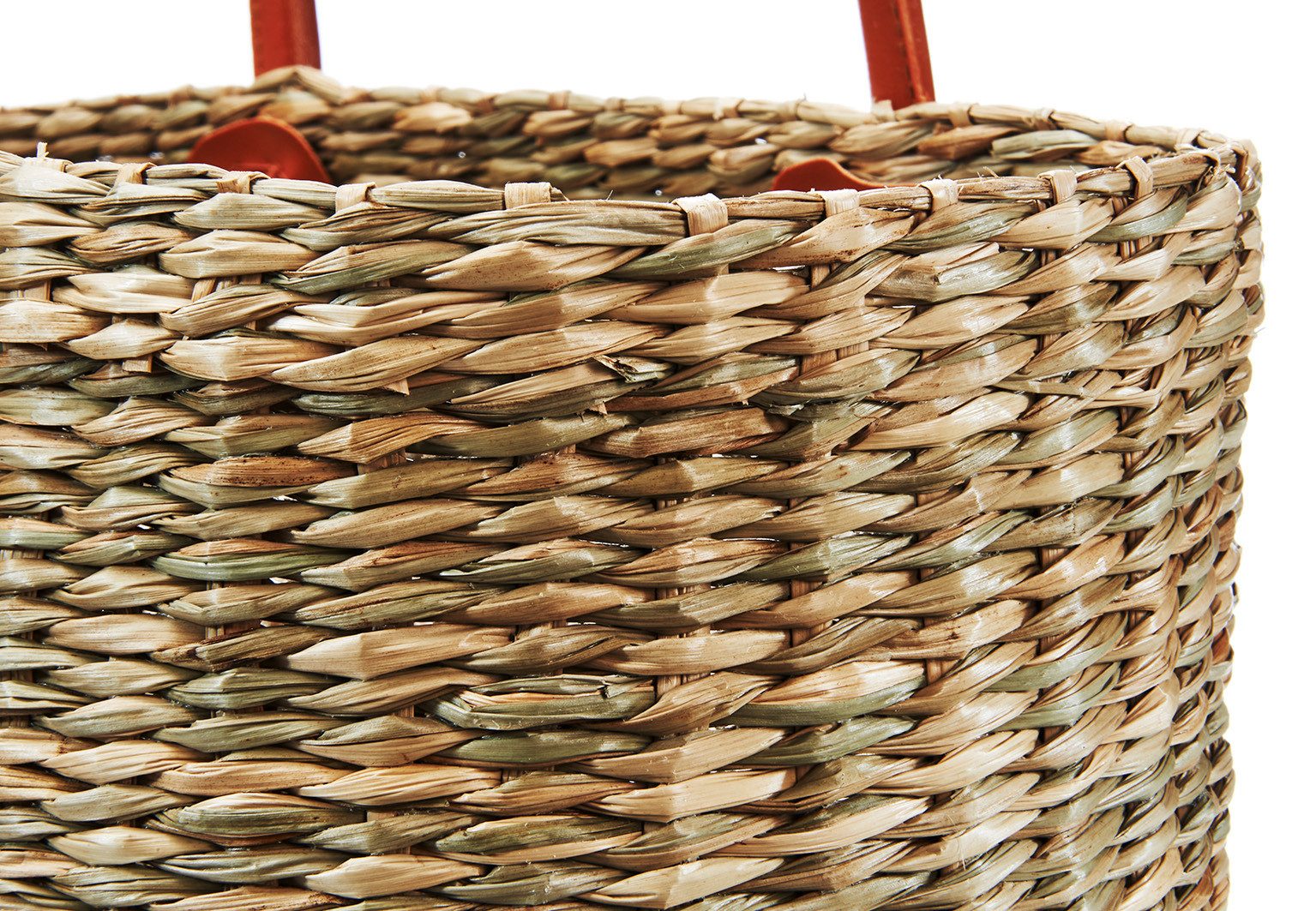 Kobolo Shopper Tasche Tragetasche ULI aus Seegras mit PU Henkeln (Stück, 1-tlg., 1 Stück), 41x19x30/50cm