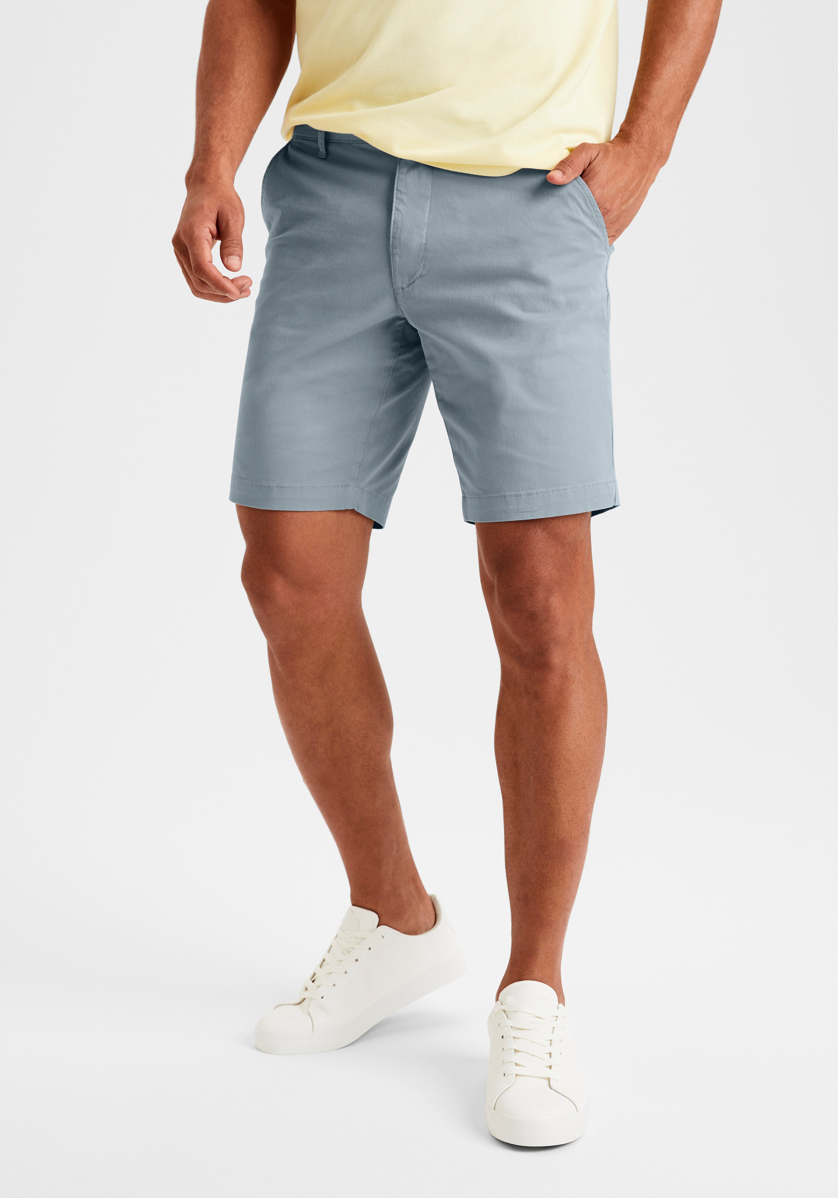 graublau Baumwoll-Qualität aus Shorts H.I.S elastischer