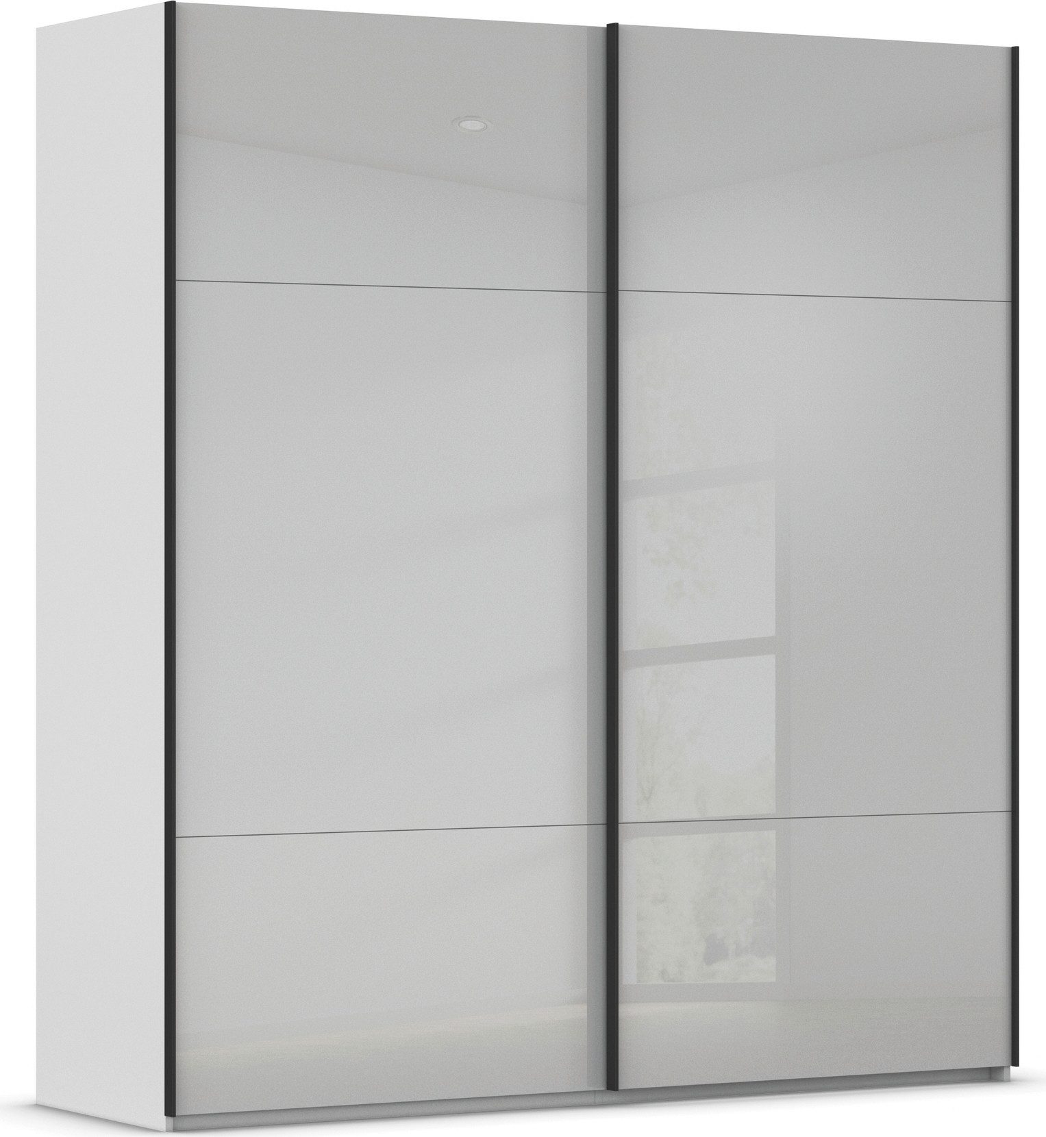 rauch Schwebetürenschrank Kleiderschrank Schrank Garderobe Schlafzimmerschrank CONTIDO (3 verschiedene Ausstattungen BASIC/CLASSIC/PREMIUM) aus hochwertigem Material in 6 Breiten 2 Griff-Farben MADE IN GERMANY