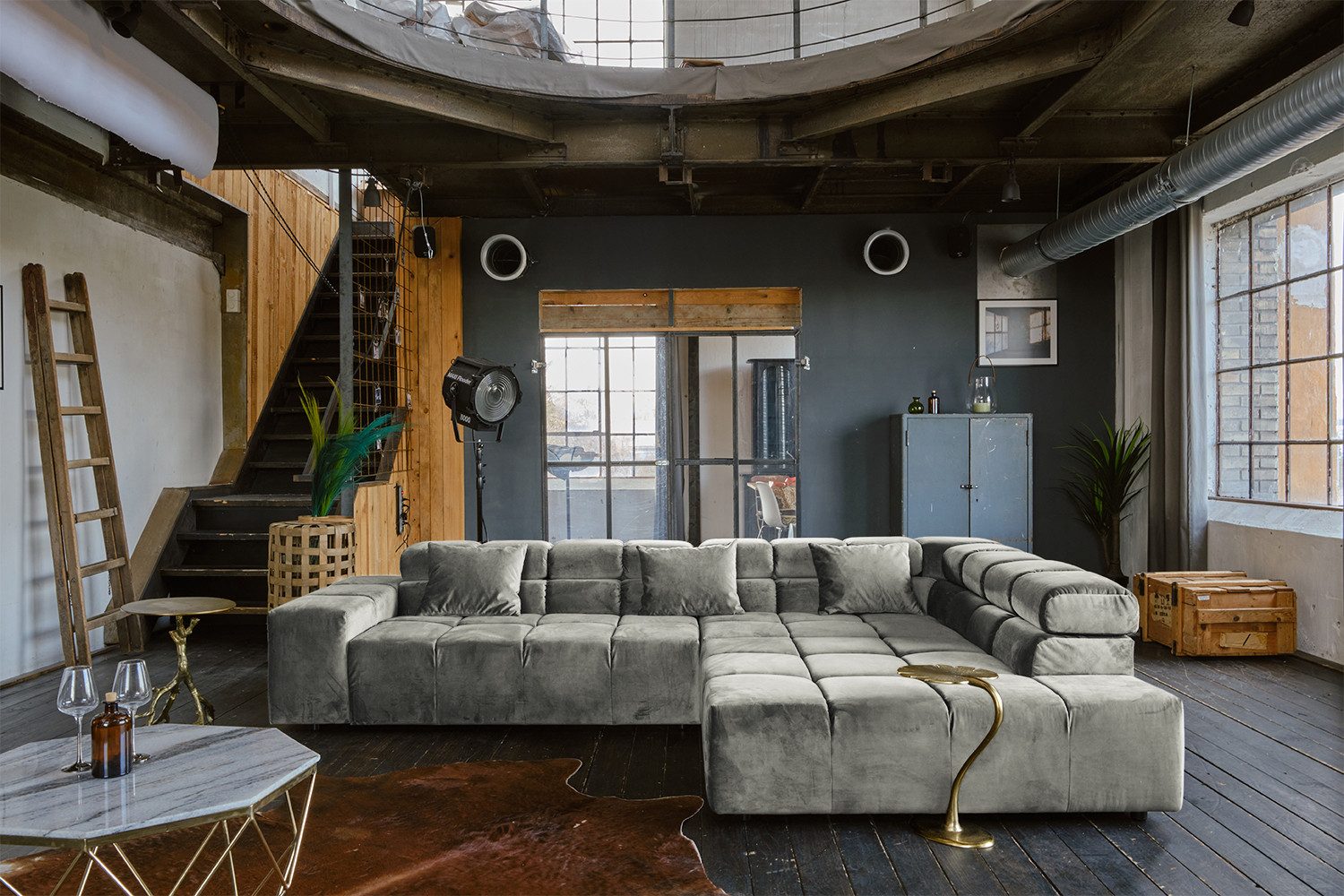 KAWOLA Ecksofa NEVADA, Couch L-Form rechts oder links, mit oder ohne Sitzvorzug Velvet