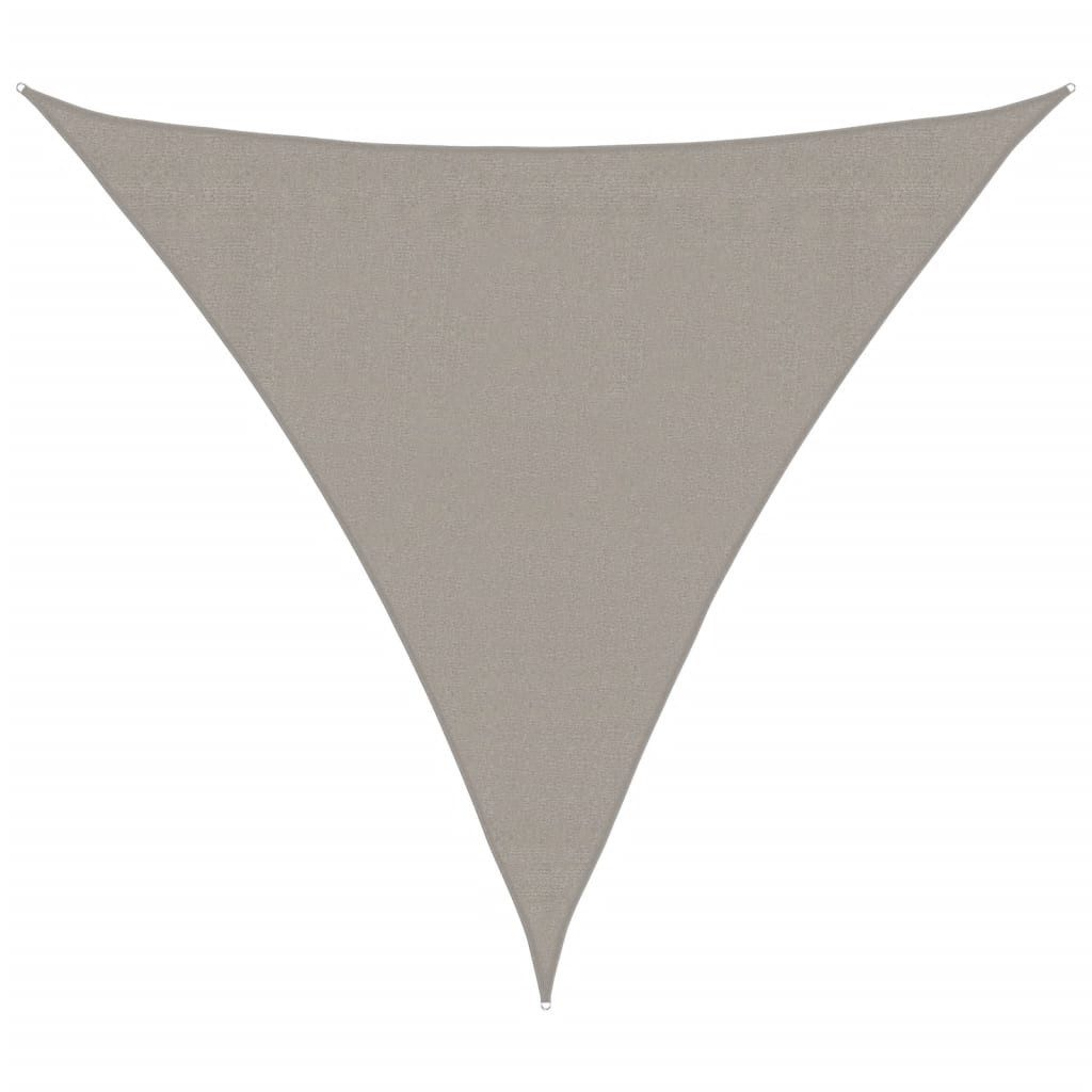 Sonnensegel Sonnensegel 160 g/m² Dreieckig Hellgrau 3,6x3,6x3,6 m HDPE