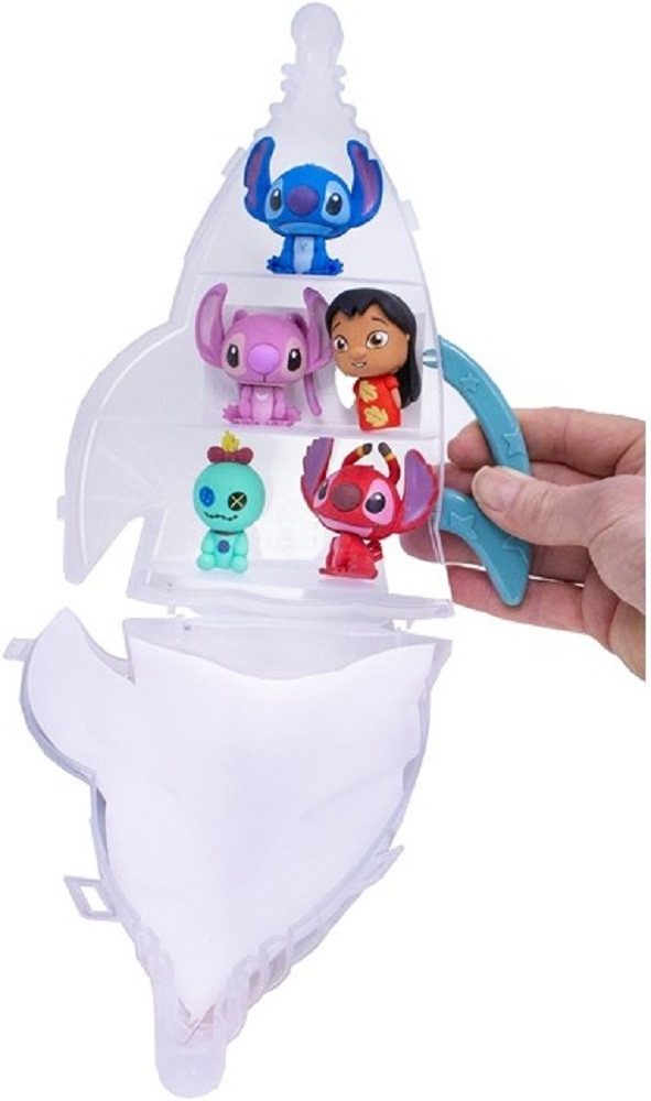 Spin Master Puzzle Lilo & Stitch Puzzle Palz 5er-Set Figuren im Raumschiff Case 18x23cm, 2 Puzzleteile, Disney Lilo & Stitch 5 Figuren Set mit Raumschiff Tasche 18x23 cm