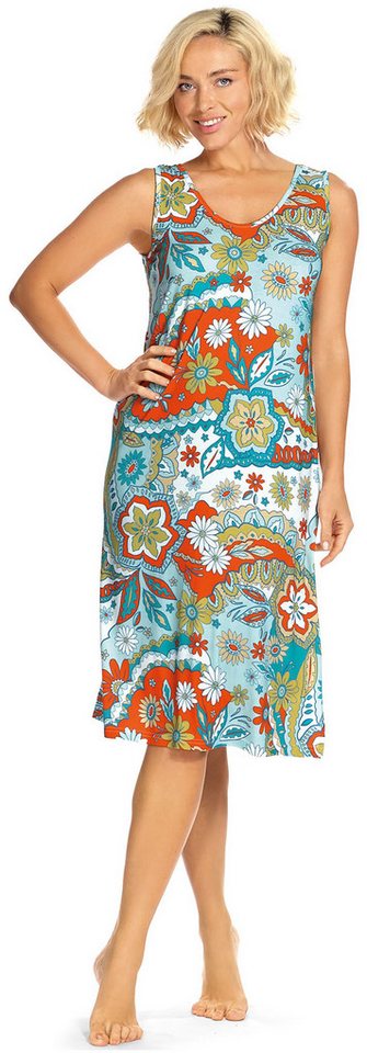 Ascafa Strandkleid Beach (Packung, 1-tlg., 1-teilig) Damen Trägerkleid 95 oder105cm Sommerkleid exotisch Strandmode