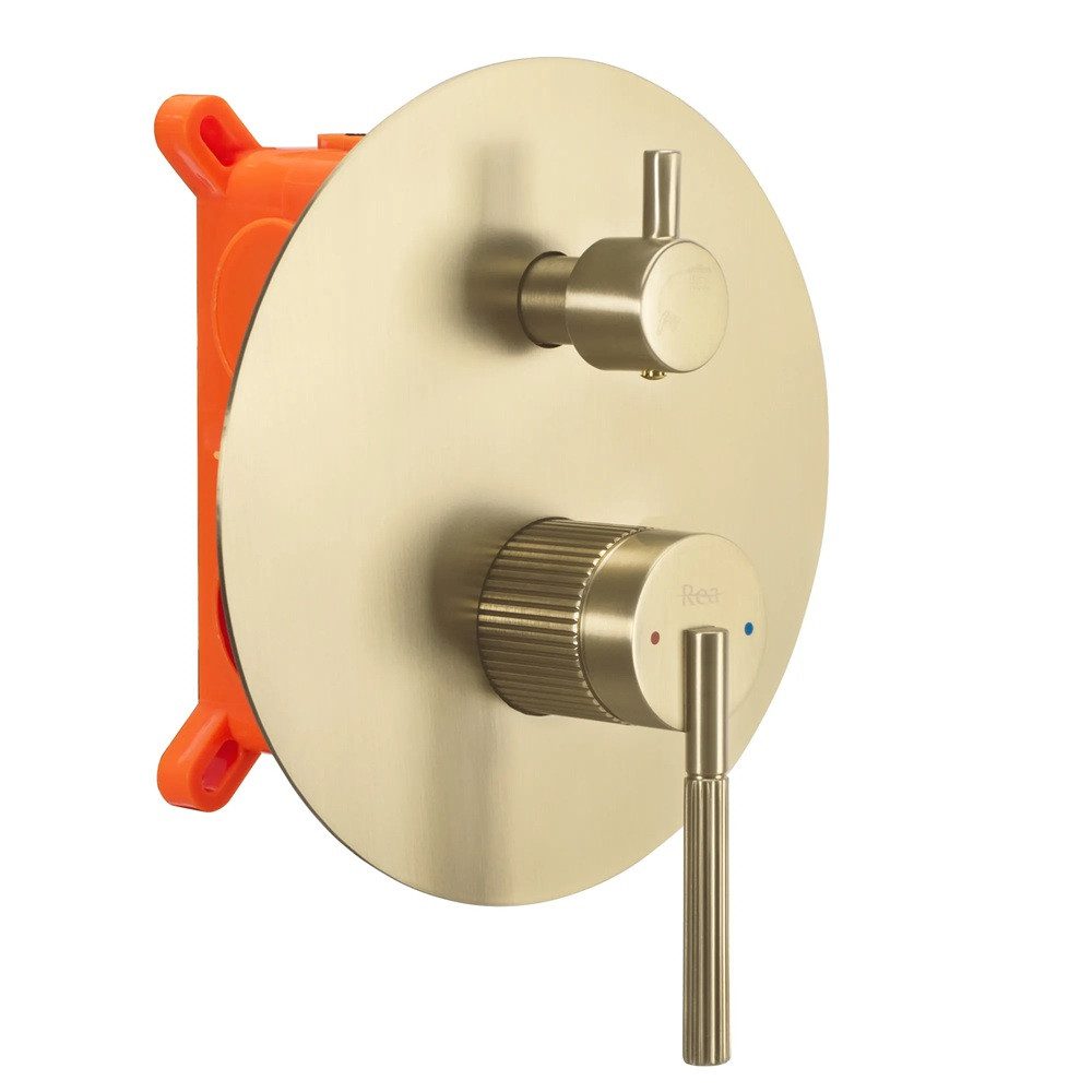 wohnwerk.idee Duschsystem Unterputz Dusche Duscharmatur Design Gold Kupfer günstig online kaufen