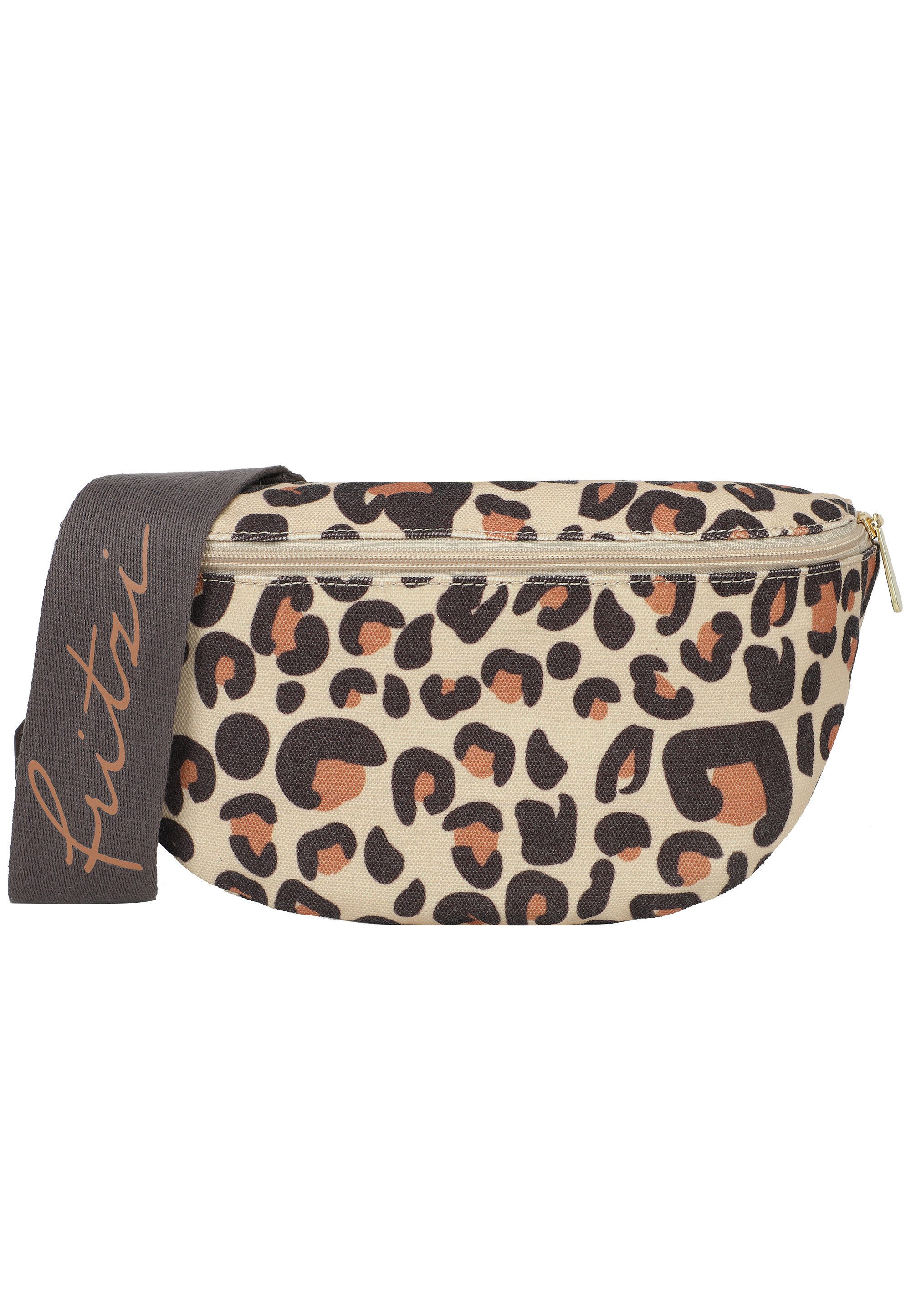 Fritzi aus Preußen Umhängetasche Bum Bag Medium Limited Leo Camel, mit Leo-Print