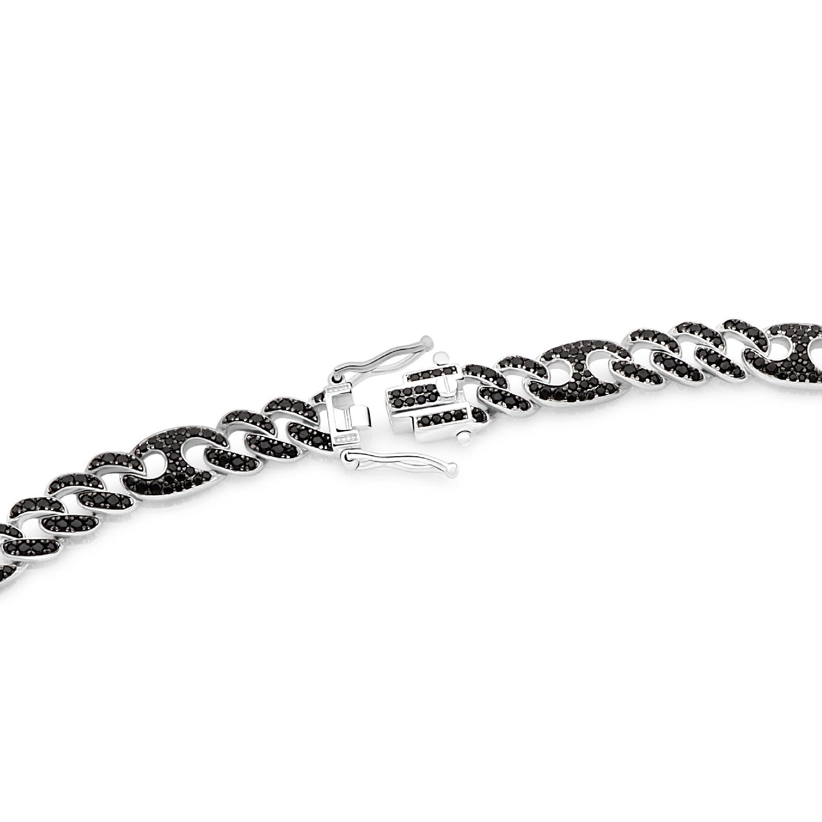 Tony Fein Silberarmband Panzerarmband Kaffebohnen 8 mm 925er Sterling Silber Massiv, Made in Italy