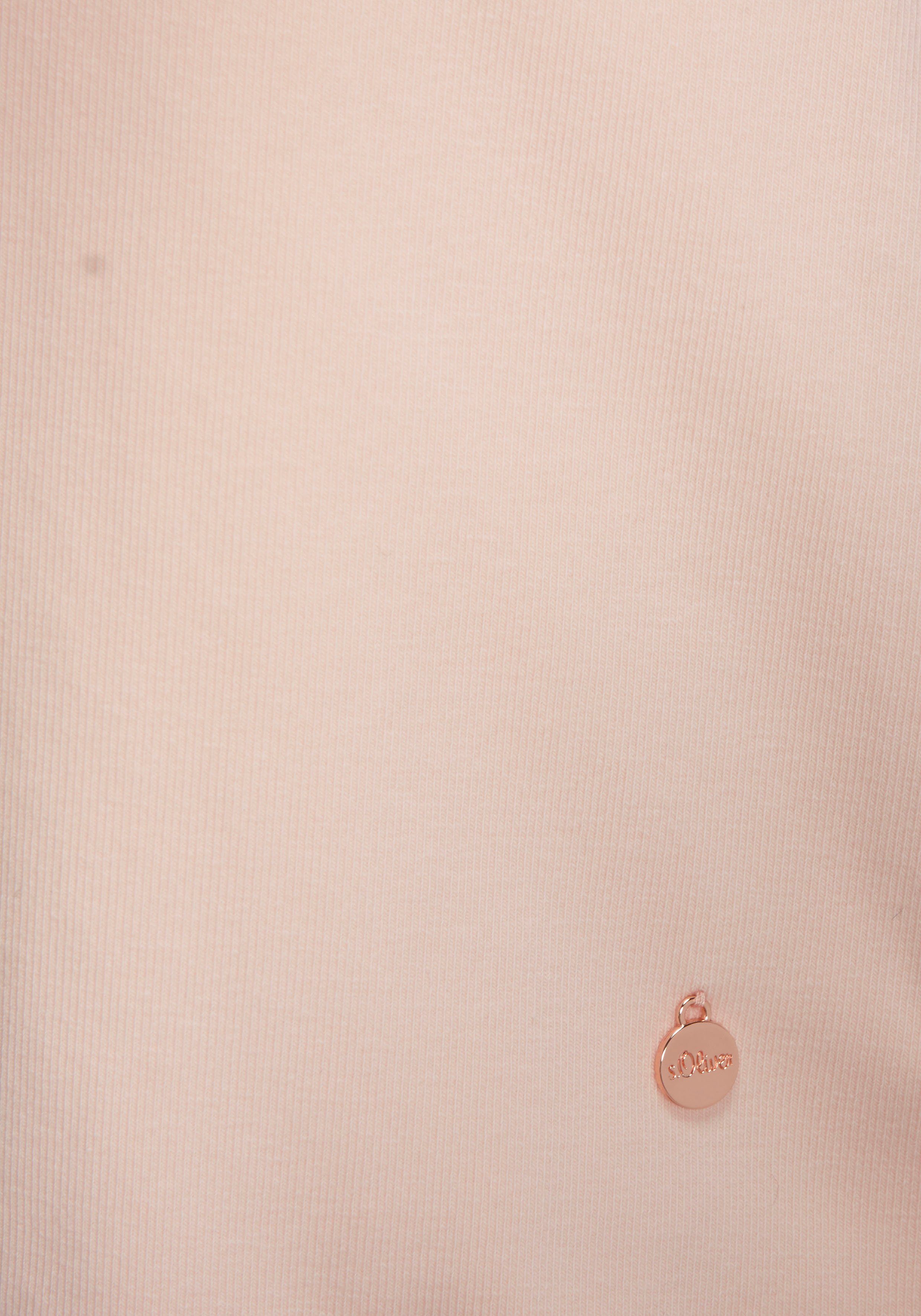 s.Oliver Nachthemd mit Knopfleiste kurzer blassrosa