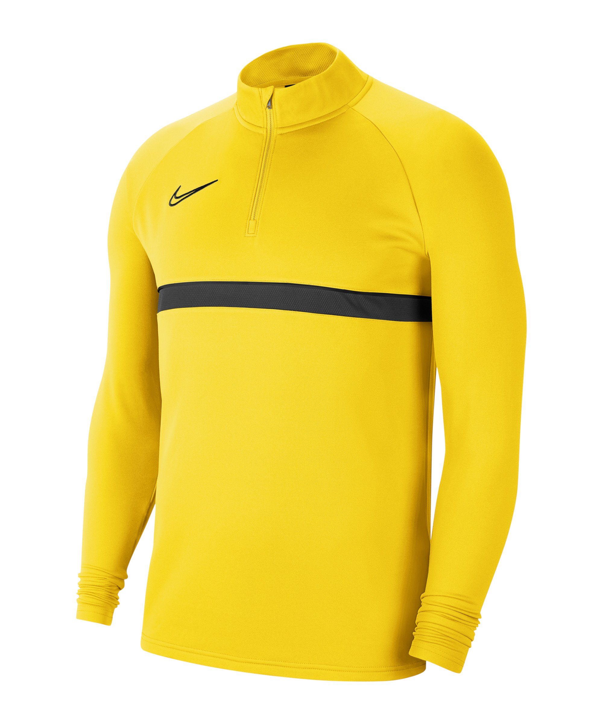 Nike Sweatshirt Academy 21 Drill Top gelbschwarzgrau