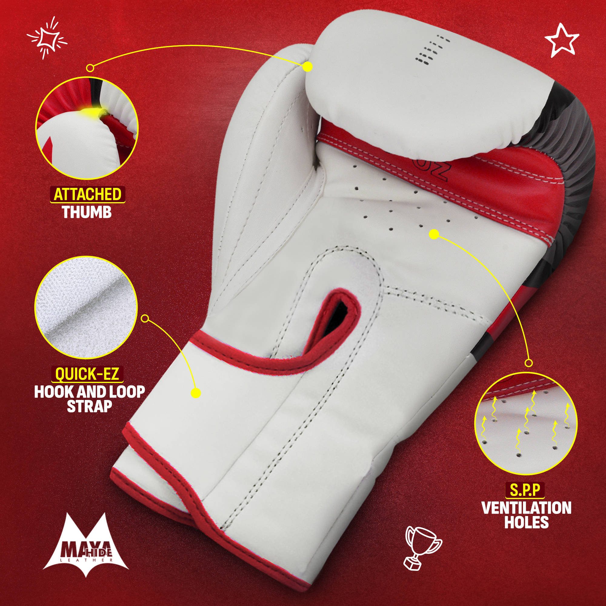 RDX Sports Kinderboxhandschuhe RDX Kinder Boxhandschuh 6oz Junior Sparring MMA Kickboxen Punch Mitt