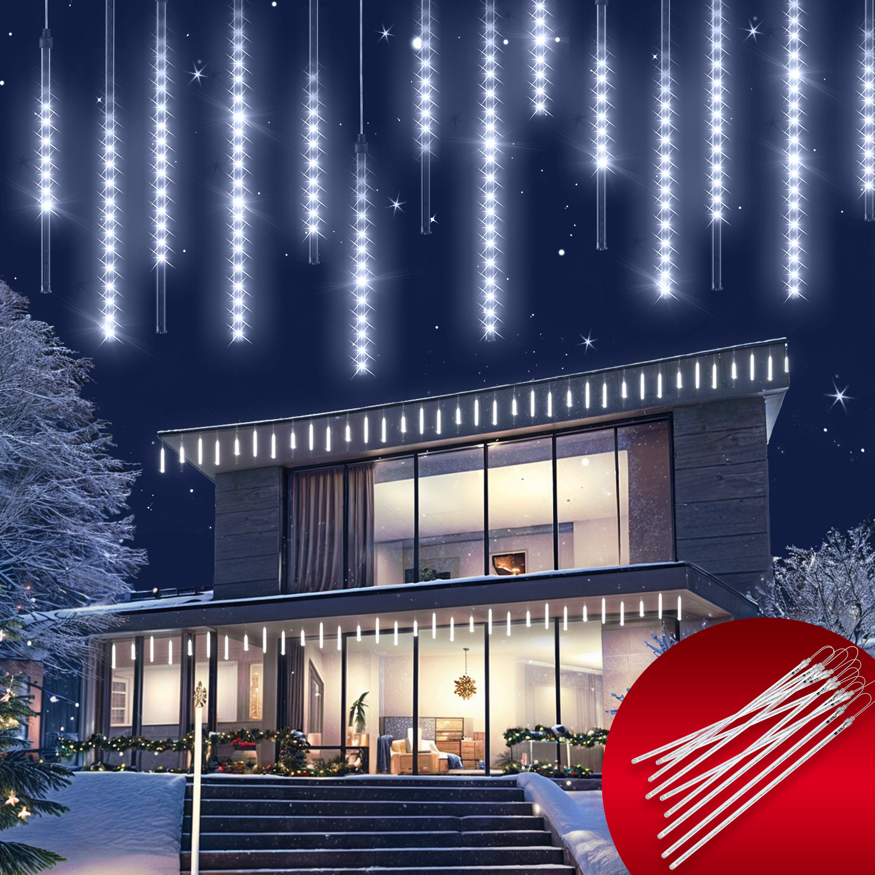 monzana Lichterkette, Meteorschauer 480 LED Außen Wasserdicht 10 Röhre je 5 günstig online kaufen