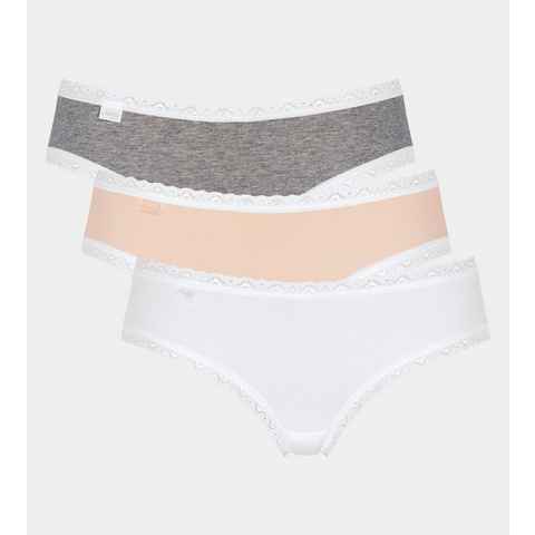 sloggi Panty 24/7 Weekend Hipster C3P (Packung, 3-St) mit zarter Spitzeneinfassung