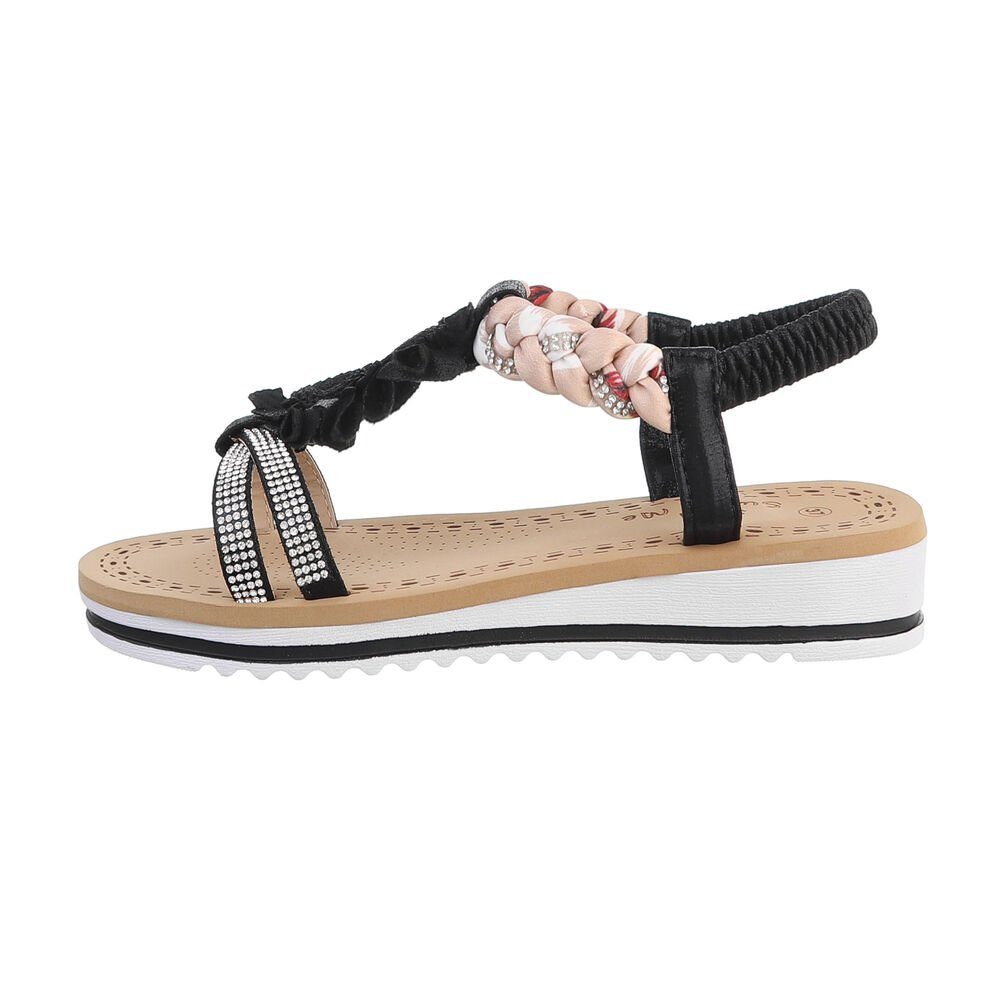 Ital-Design Damen Freizeit Riemchensandalette Keilabsatz/Wedge Keilsandalet günstig online kaufen