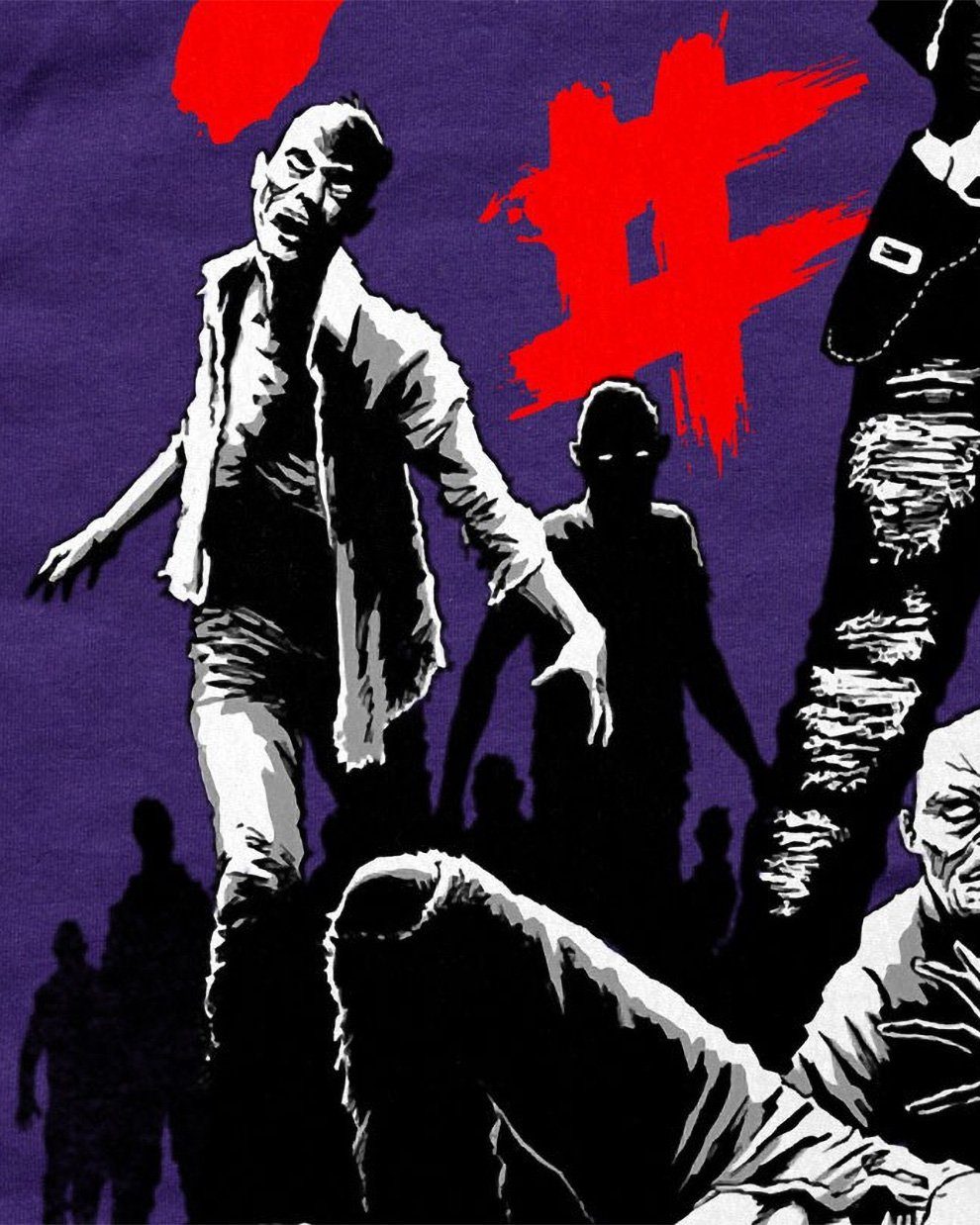 style3 T-Shirt Zombie the walking dead horror daryl dixon halloween shotgun axt