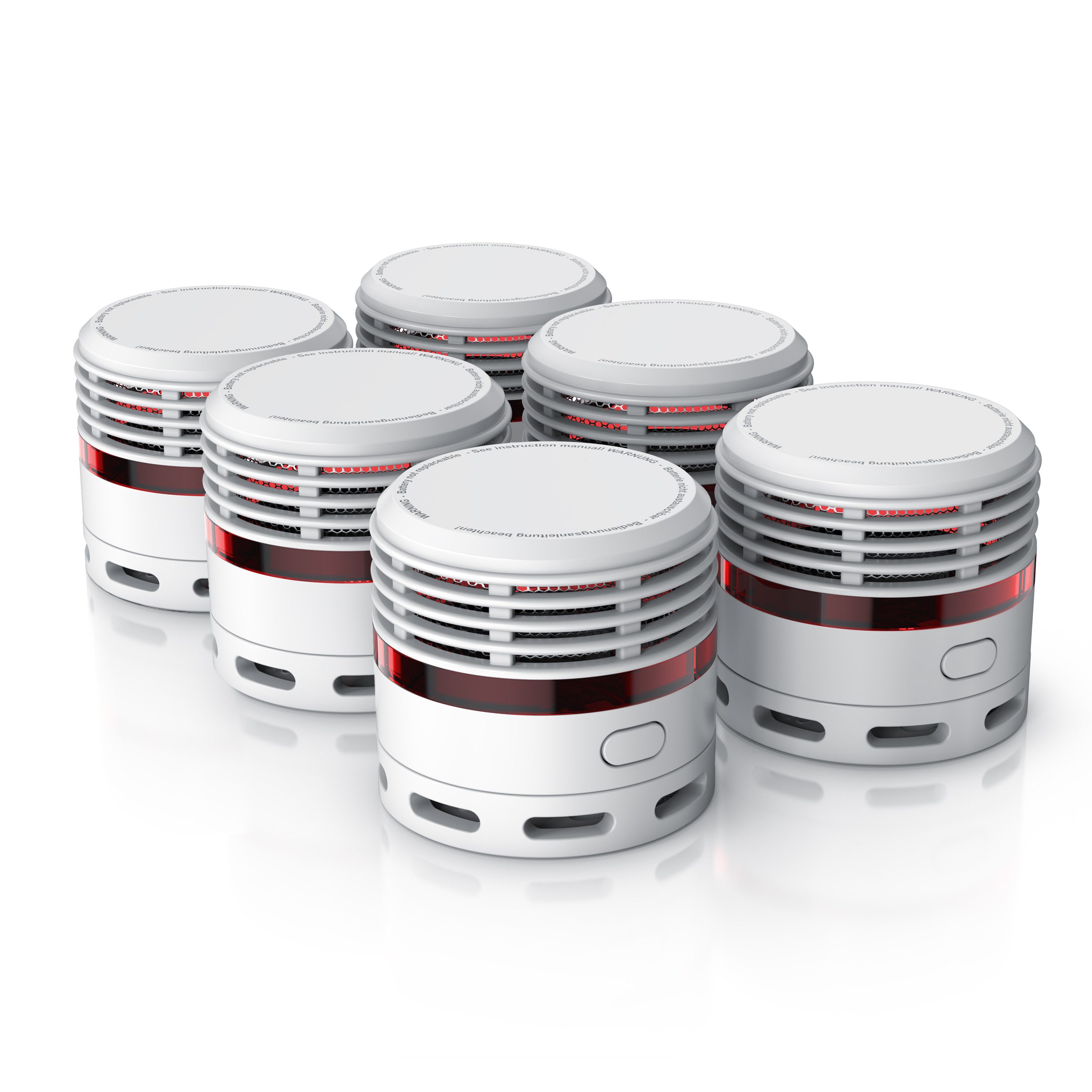 Brandson 10 Jahre Batterie, Lautstärke 85 db, LED, Prüftaste, TÜV Zertifiziert Rauchmelder (wartungsfrei, einfache Deckenmontage, zuverlässiger Schutz)
