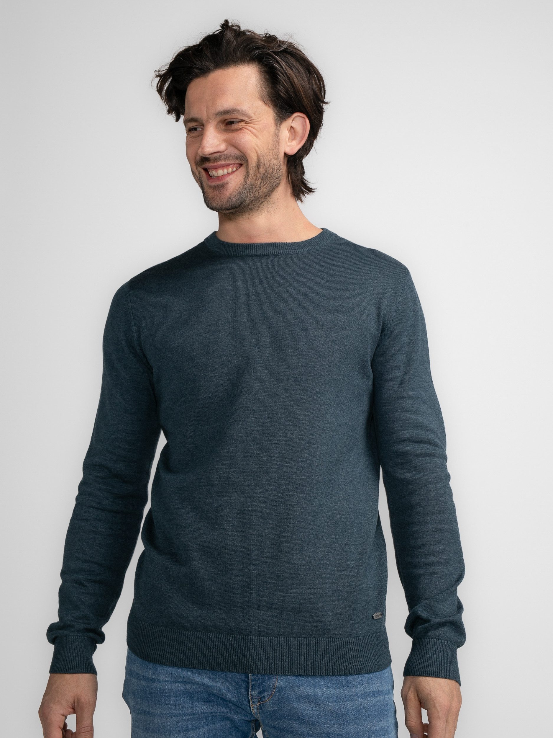 Rundhalspullover Men Knitwear Round Neck Basic