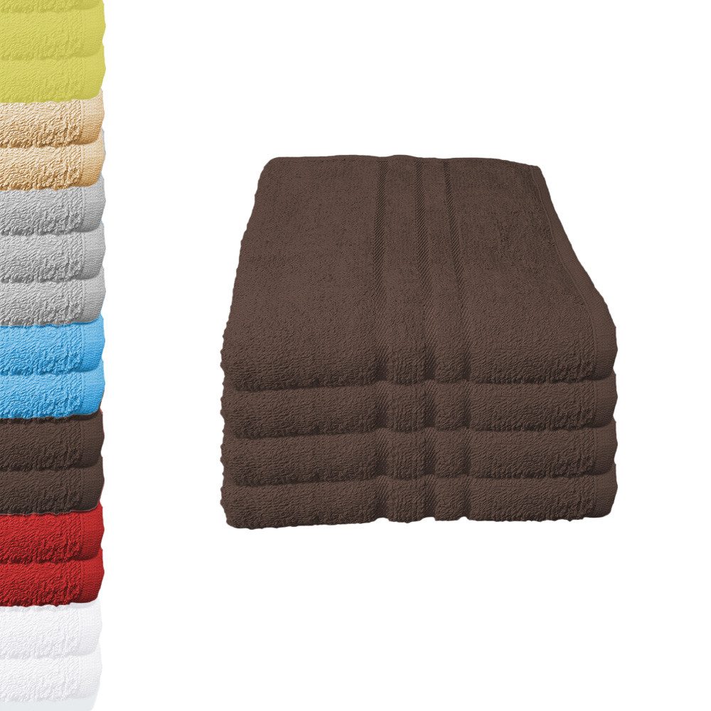 Buymax Duschtücher 4 Stück Duschtücher Set 70x140 cm, Frottee (4-St), pflegeleichtes Duschtuch-Set, aus 100% Baumwolle, Frottee