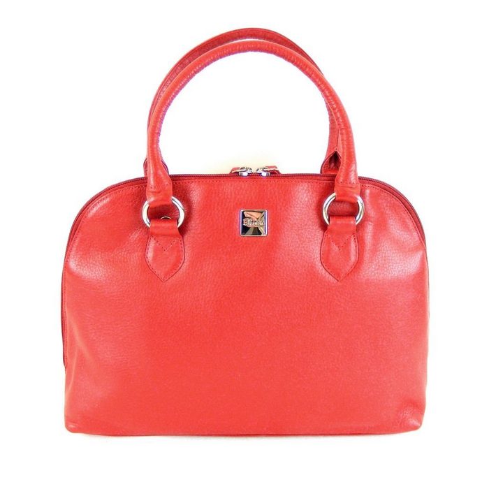 Pavini Schultertasche Pavini Damen Tasche Shopper Verona Echt-Leder rot 15271 Handyfach Reißverschluss