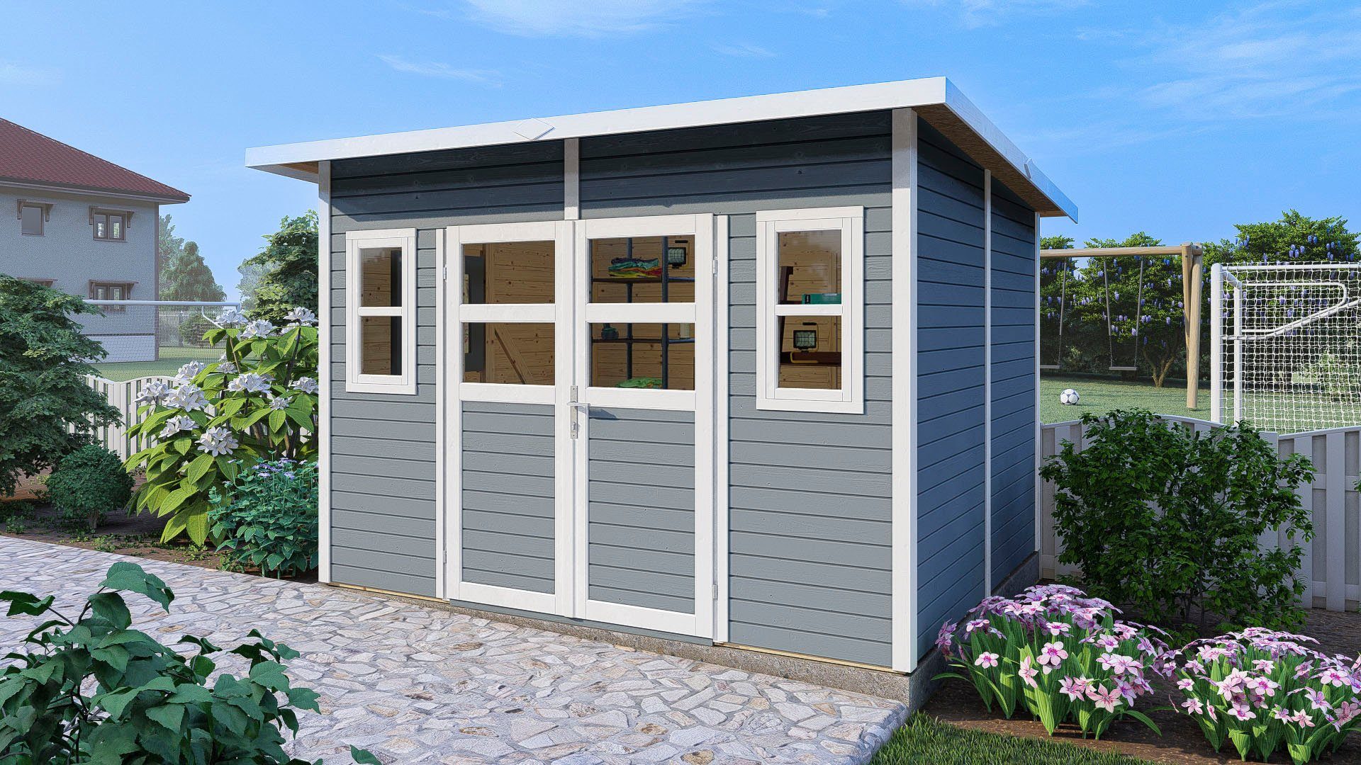 KONIFERA Gartenhaus Felix 4, BxT: 334x277 cm, Inklusive Fußboden