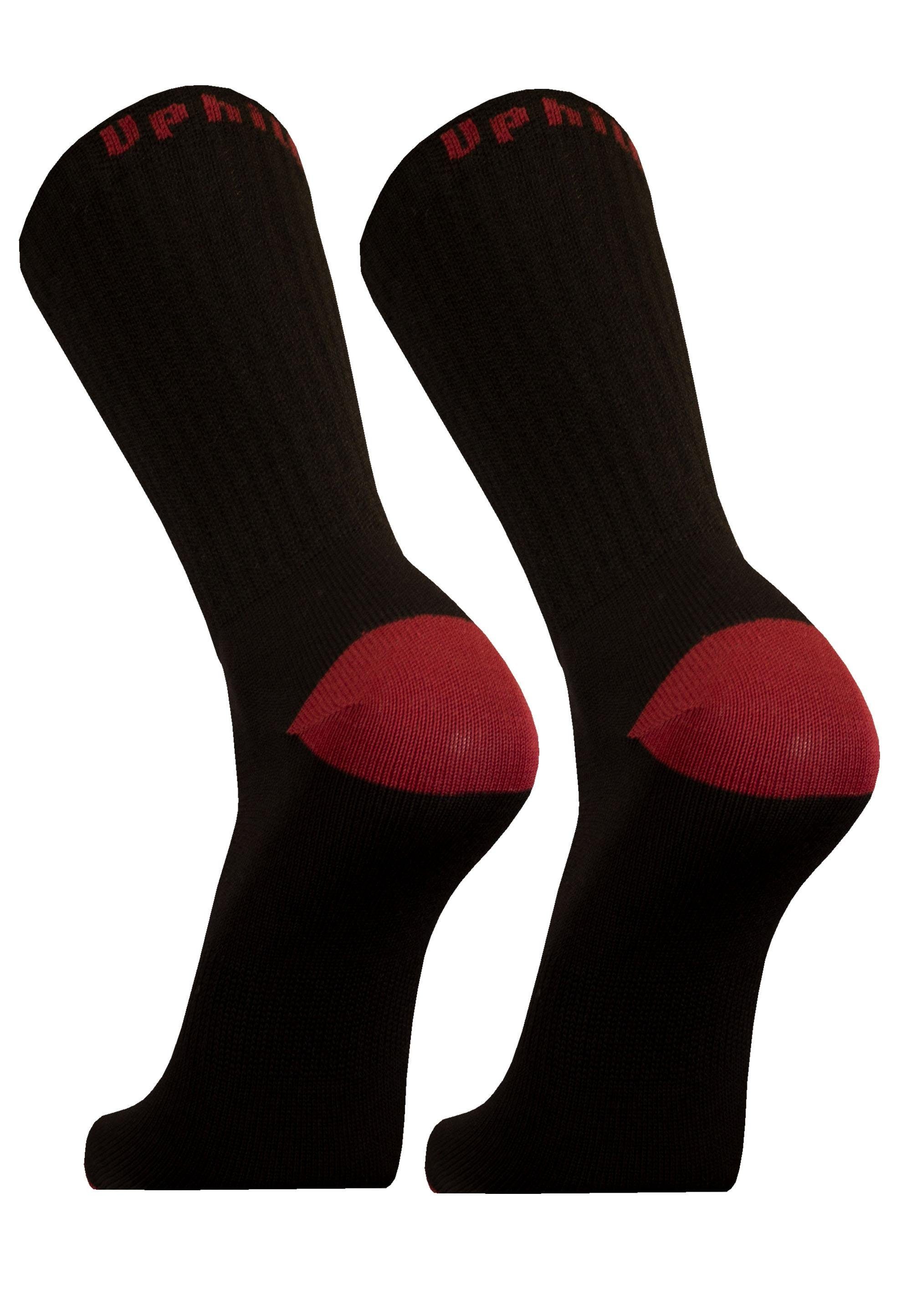 (2-Paar) Socken atmungsaktiver mit POSIO schwarz-rot Funktion UphillSport