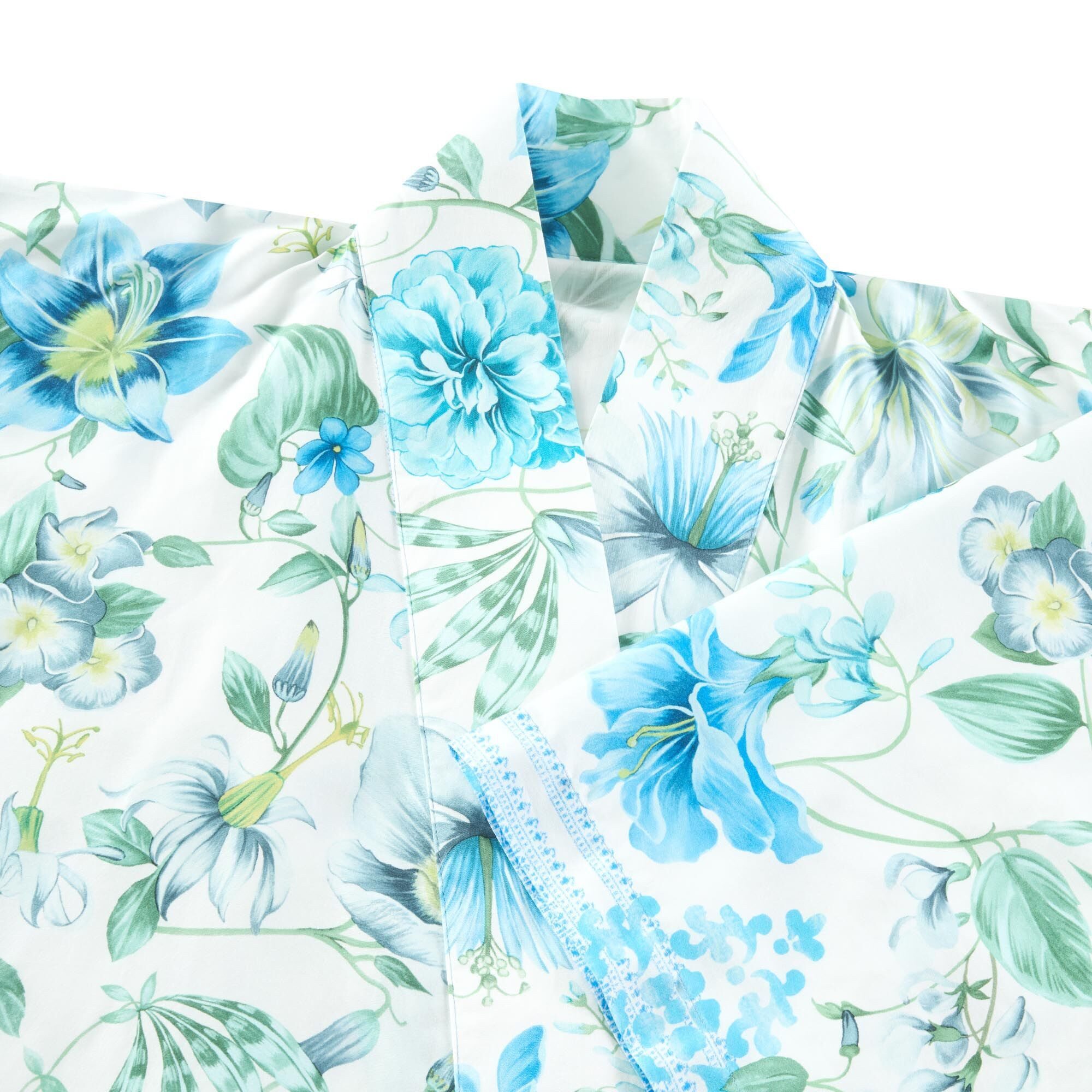 Bassetti Kimono CASABLANCA, lang, Baumwolle, Gürtel, aus hochwertigem Baumwollsatin