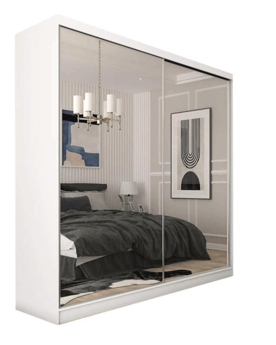 Compleo Schwebetürenschrank mit Spiegel, Kleiderschrank breit 200 cm DEBORA 05