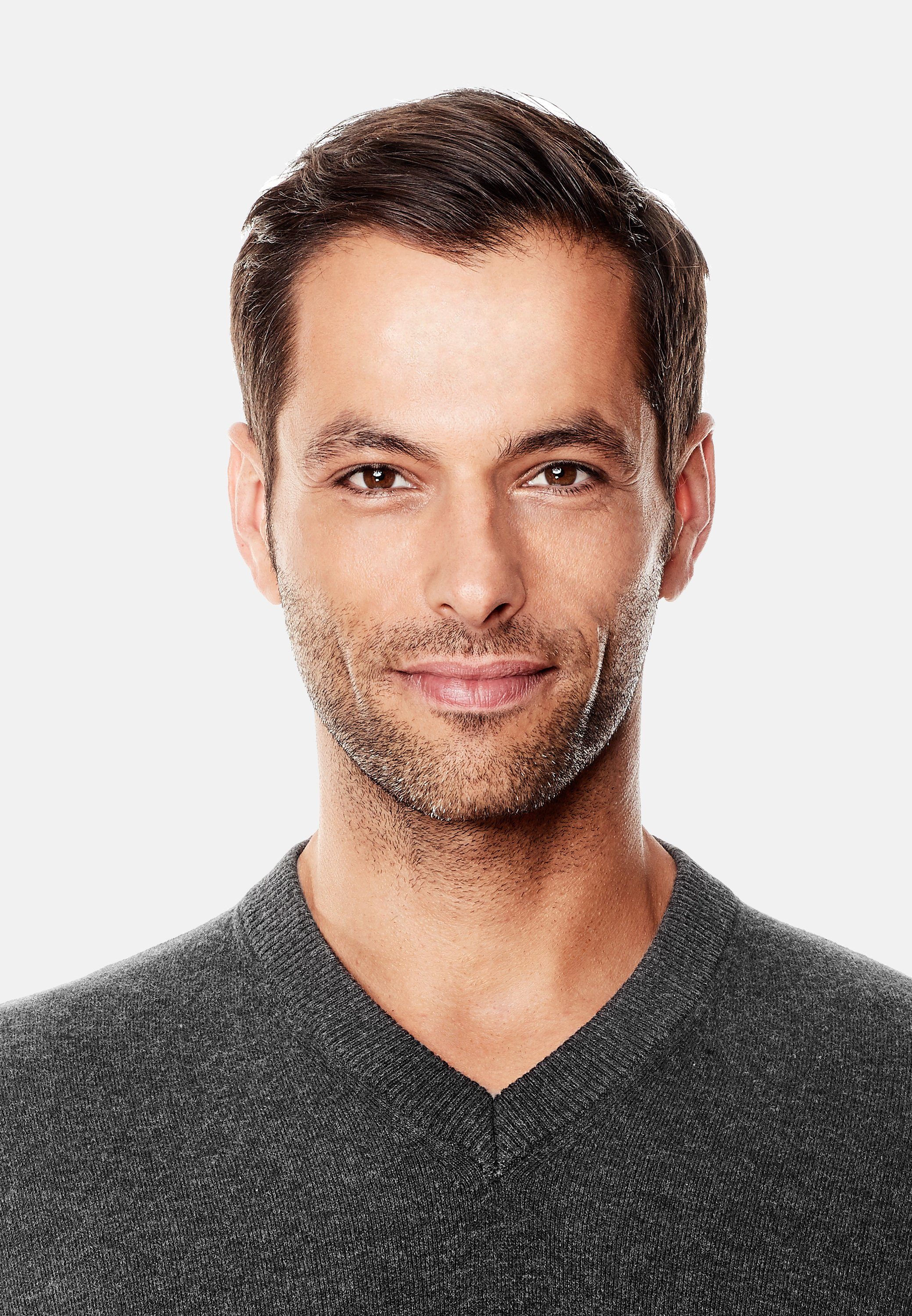 Vincenzo Boretti V-Ausschnitt-Pullover tailliert V Neck günstig online kaufen