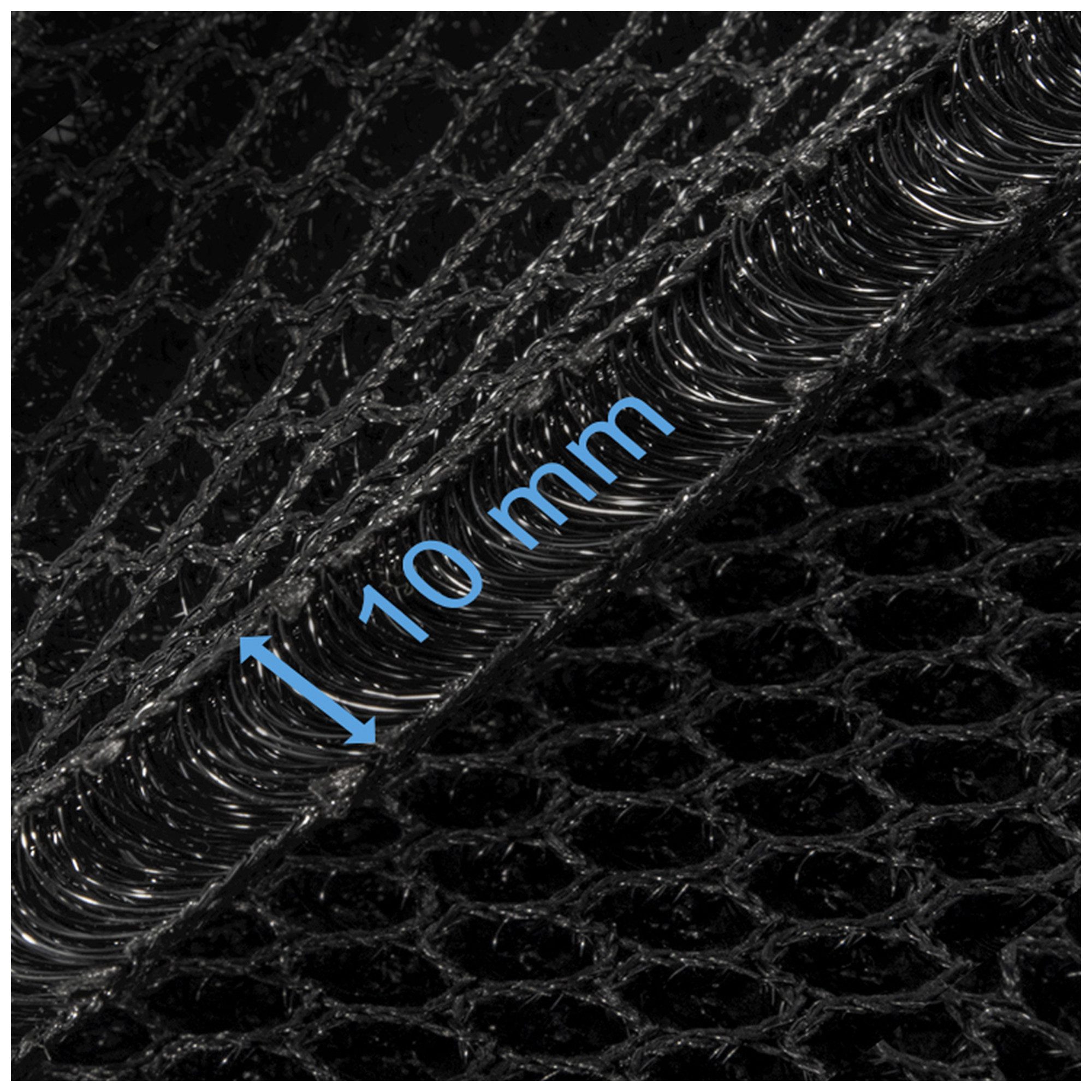 Thumbnail - Ch.Cabanski Stoff Matratzenunterlage Abstandsgewirke 10mm Air Mesh - 2m Breit - Black
