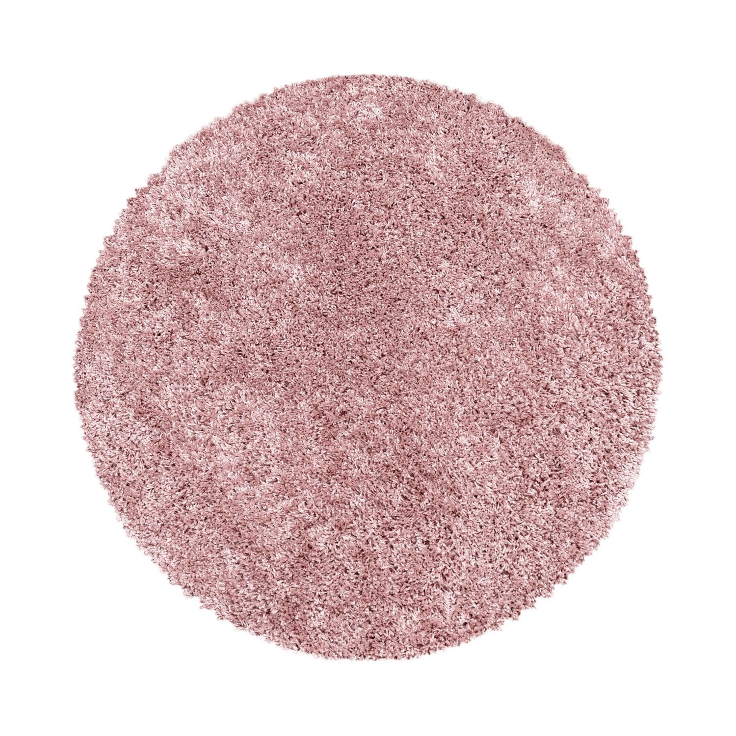 Teppich Boss Teppich Hochflor Teppich Sima Rosa, rund, Höhe: 30 mm