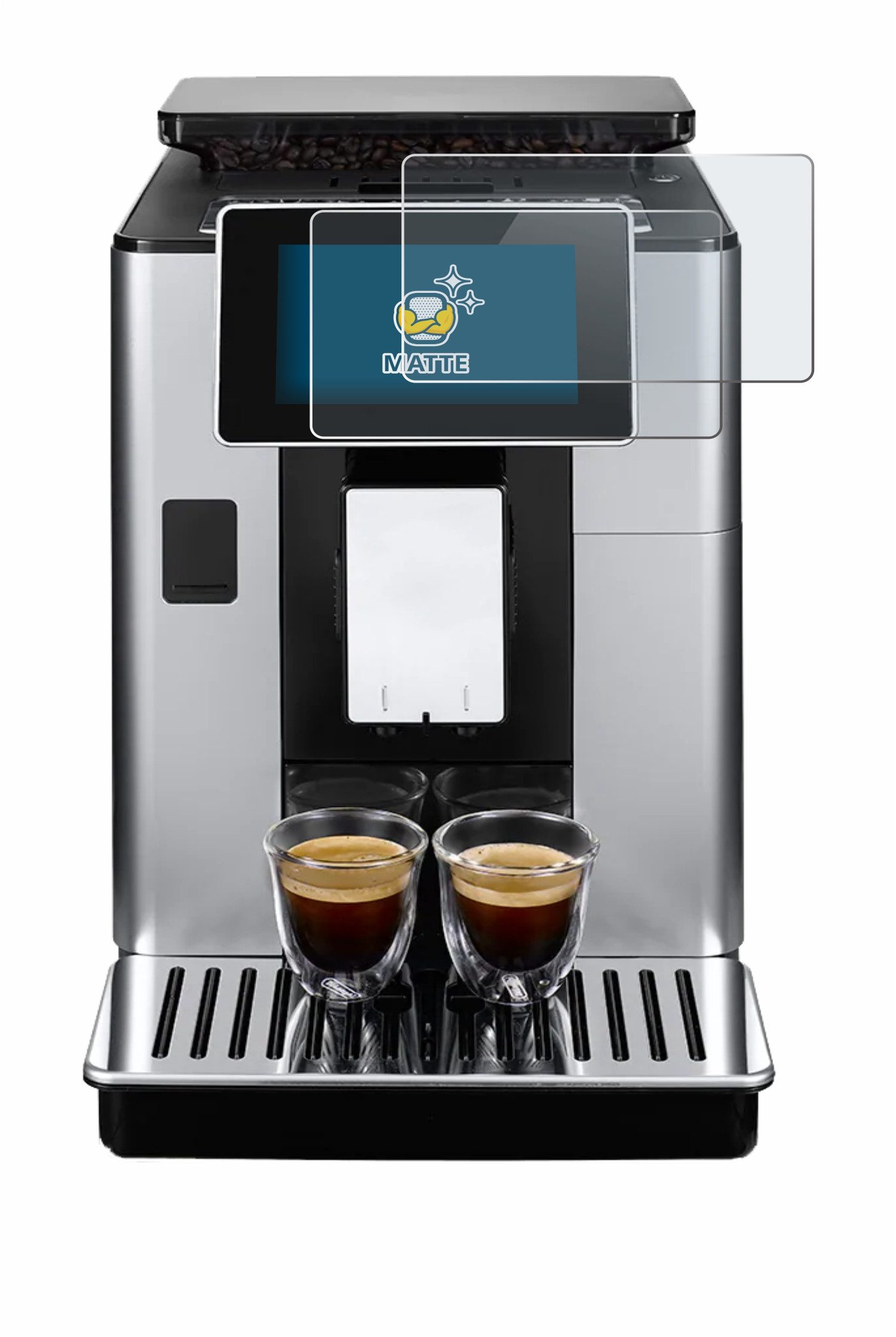 BROTECT Displayschutzfolie Schutzfolie für DeLonghi PrimaDonna Soul ECAM612.55.SB, 2 Stück, Displayschutz Schutz Folie Matt Entspiegelungsfolie