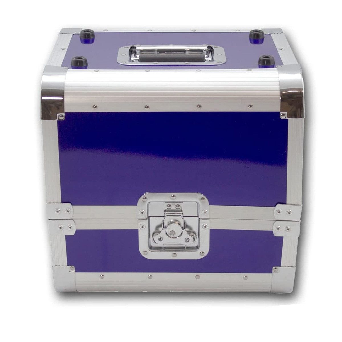 SATISFIRE Aufbewahrungsbox LP Koffer PRO für 80 Schallplatten Vinyl Plattencase 50:50 Split blau