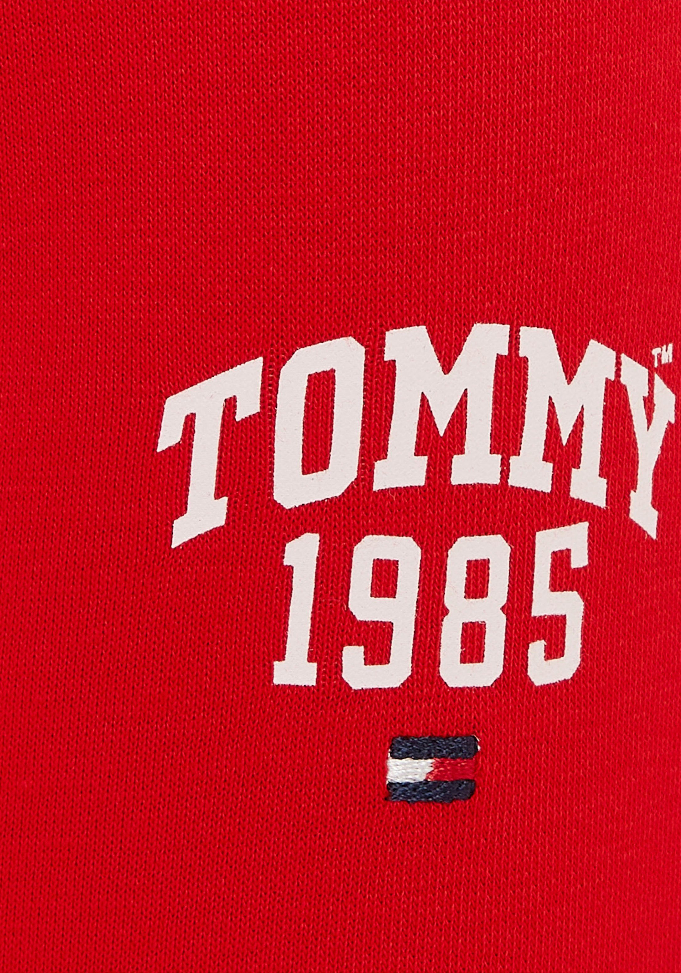 LEGGING TOMMY VARSITY an Leggings Schlitzen Hilfiger Tommy Beinen mit Deep-Crimson seitlichen den