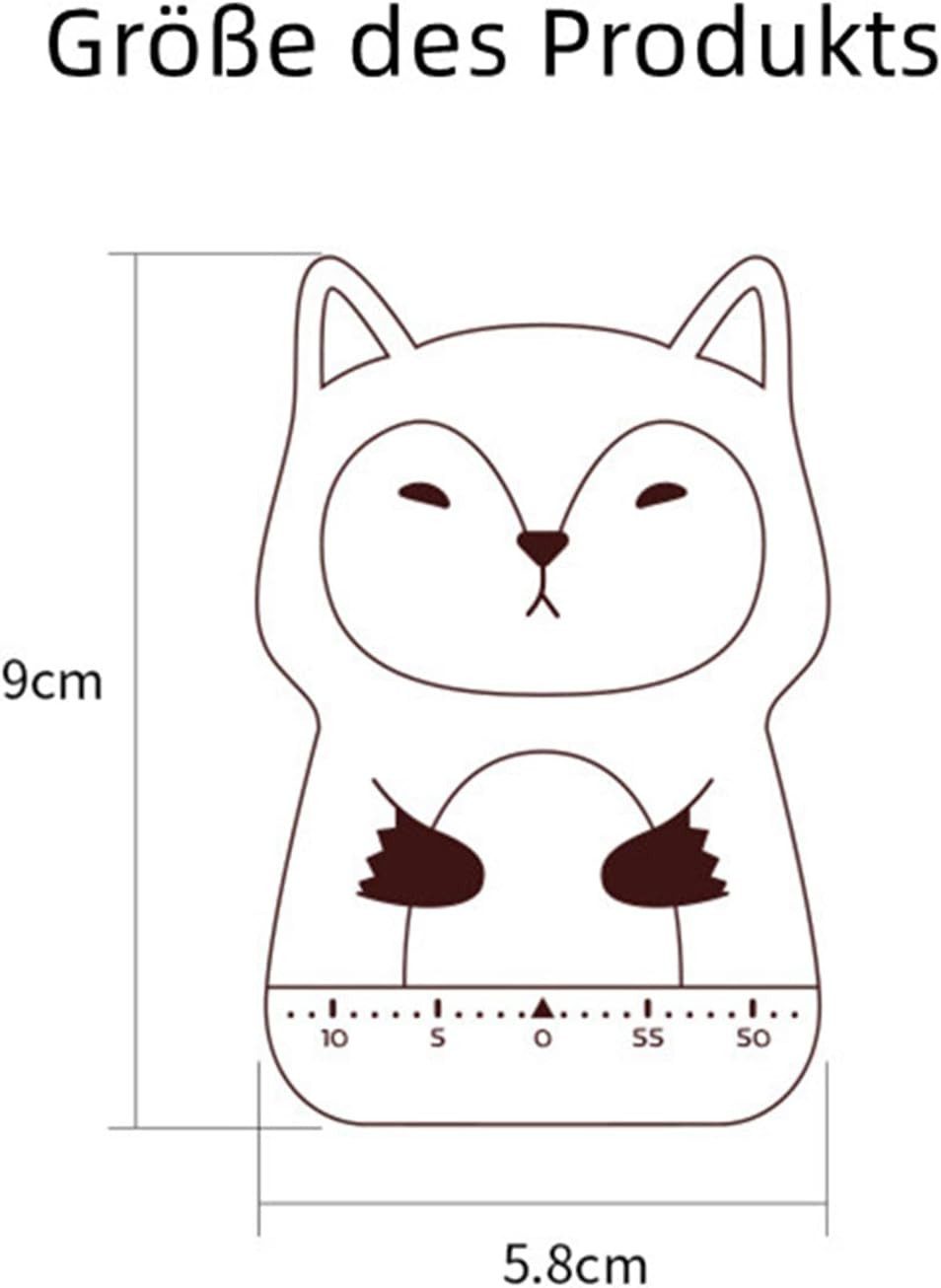 FELIXLEO Intervall-Timer Mechanisch 60 Min Niedlich Tiere Kinder Kurzzeitmesser Fuchs. (1-St)