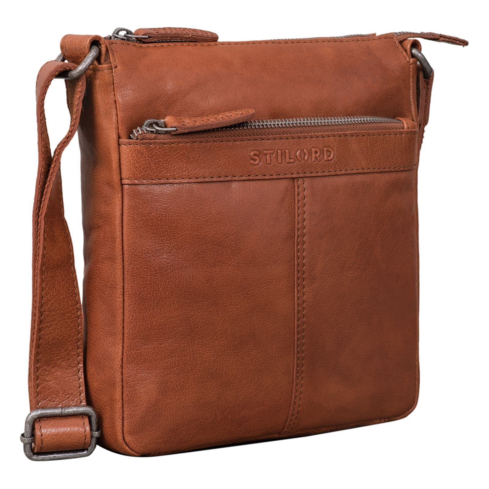 Schultertasche "Aspen" Kleine Vintage Umhängetasche Leder