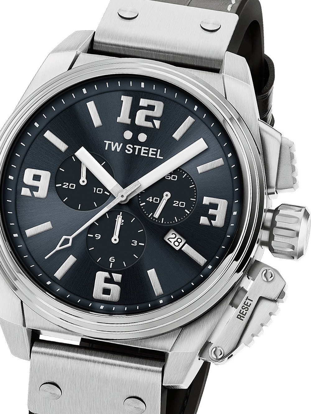 TW Steel Quarzuhr TW-Steel TW1013 Canteen Chronograph Herrenuhr 46mm 10ATM TW-Steel TW1013 Canteen Chronograph Herrenuhr 46mm 10ATM