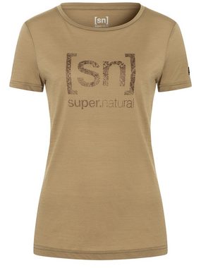 SUPER.NATURAL T-Shirt für Damen, Merino ARABESQUE Muster Print, casual