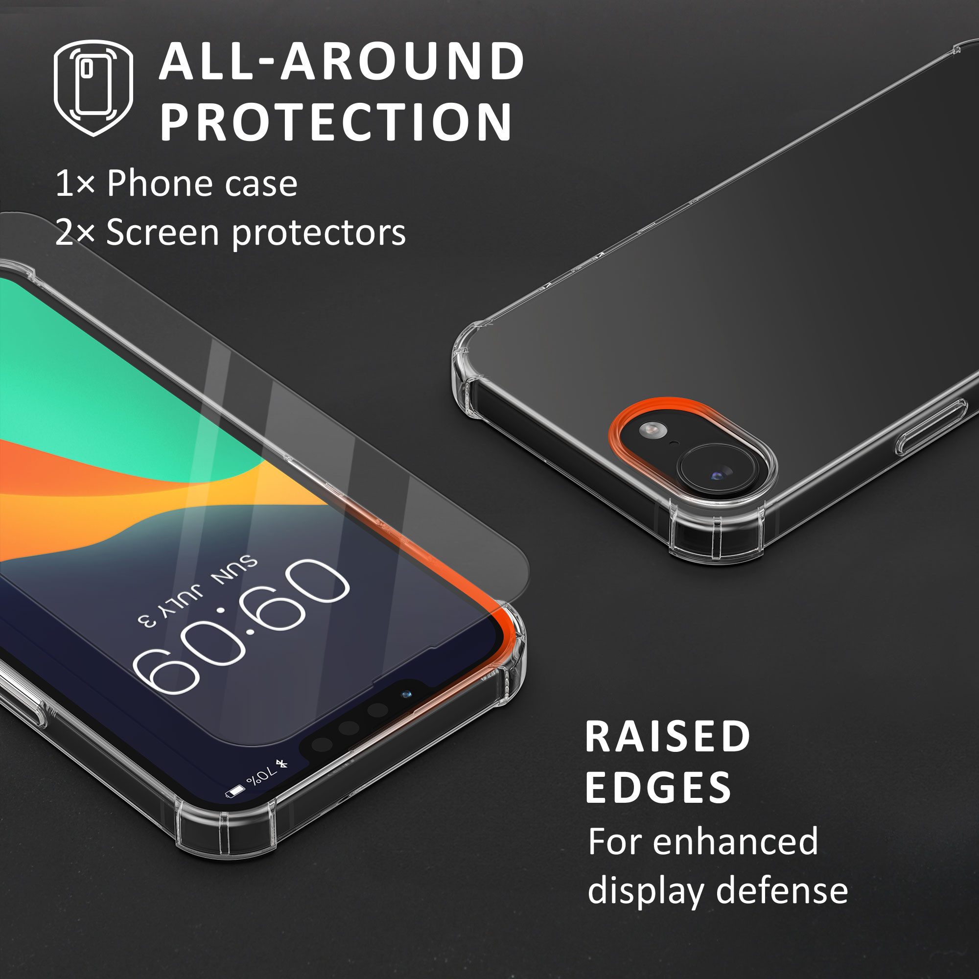 kalibri Handyhülle Hülle für Apple iPhone 17e / iPhone 16e Case, Handyhülle mit 2x Glas Schutz Folie - Cover Handyhülle
