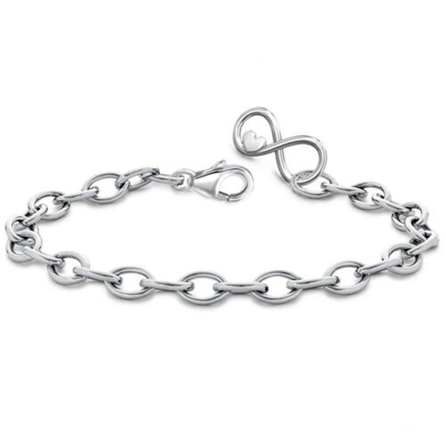 Goldene Hufeisen Bettelarmband Unendlichkeit Stabiles Damen Herren Armband Charm-Armband 925 Silber, Echtschmuck für Damen