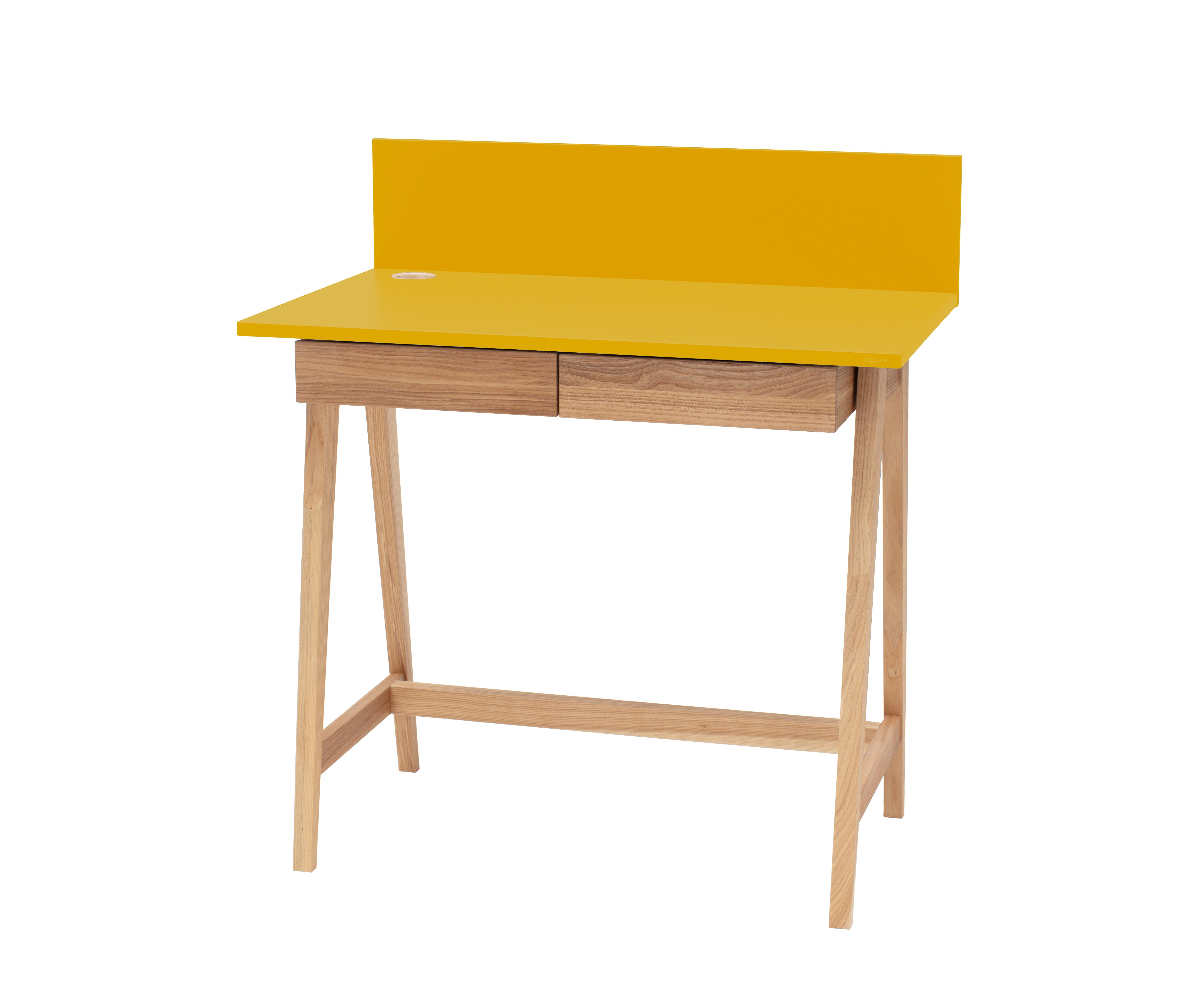 Siblo Schreibtisch Kinderschreibtisch Andrea mit Schubladen - Bunter Schreibtisch - minimalistisches Design - Kinderzimmer - MDF-Platte - Eschenholz (Kinderschreibtisch Andrea mit Schubladen) Gelb