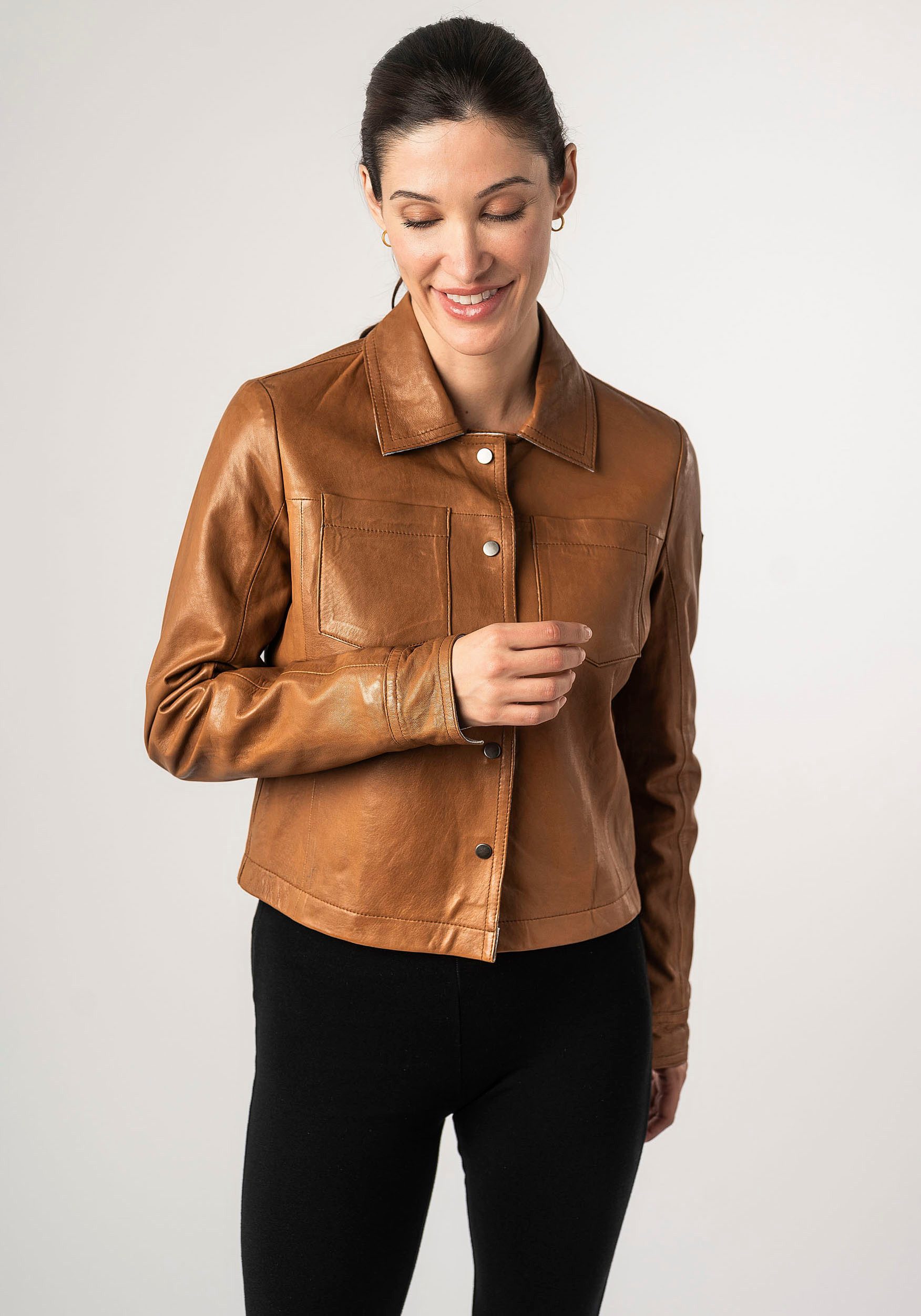 Mauritius Lederjacke MWLefei mit Brusttaschen günstig online kaufen