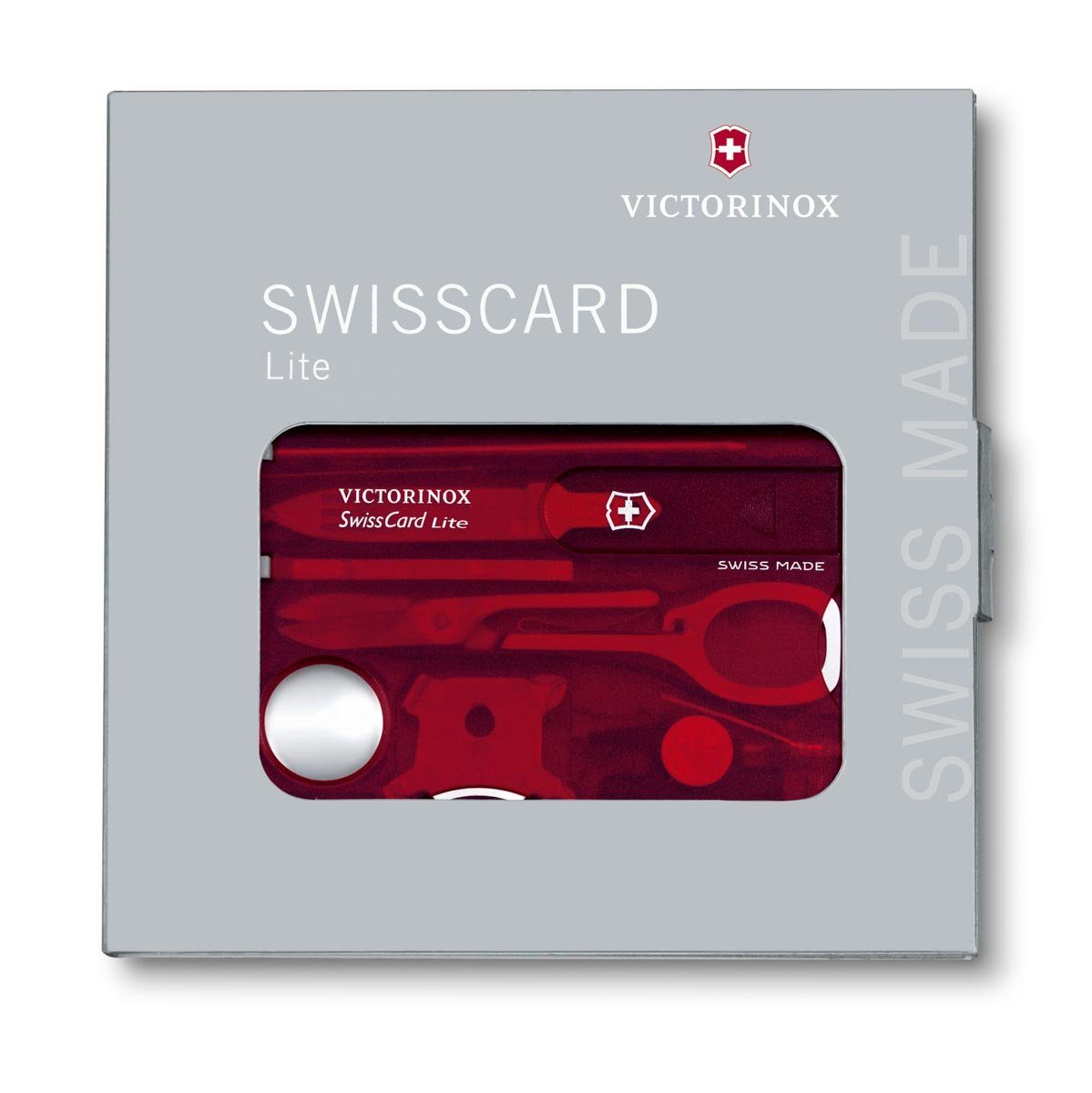 Swiss transparent Card Taschenmesser rot Lite, Victorinox