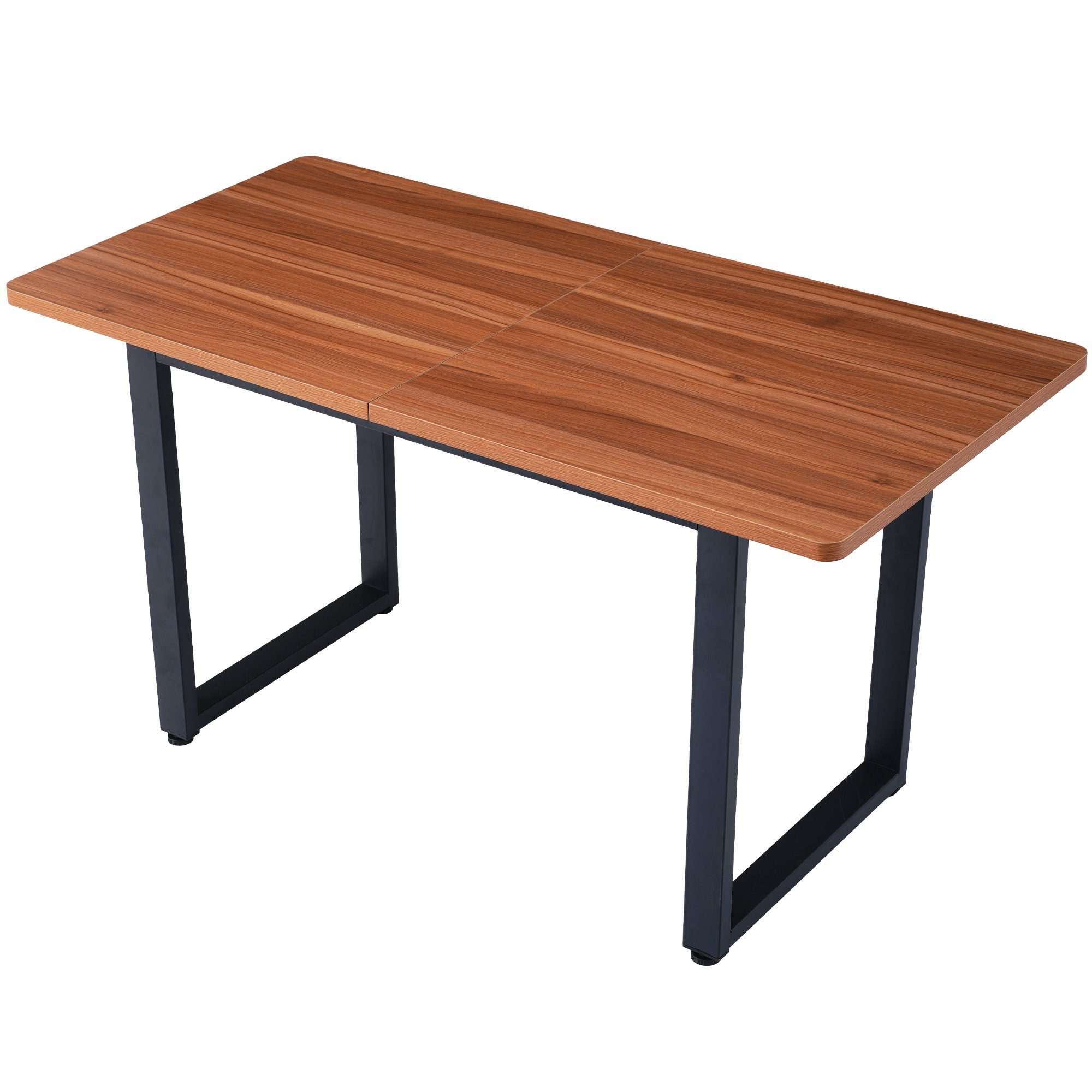 Tisch, Tisch), rechteckig Esstisch Esszimmertisch Flieks (1-St., cm Schreibtisch, 1 Braun Bürotisch, 140*70*75
