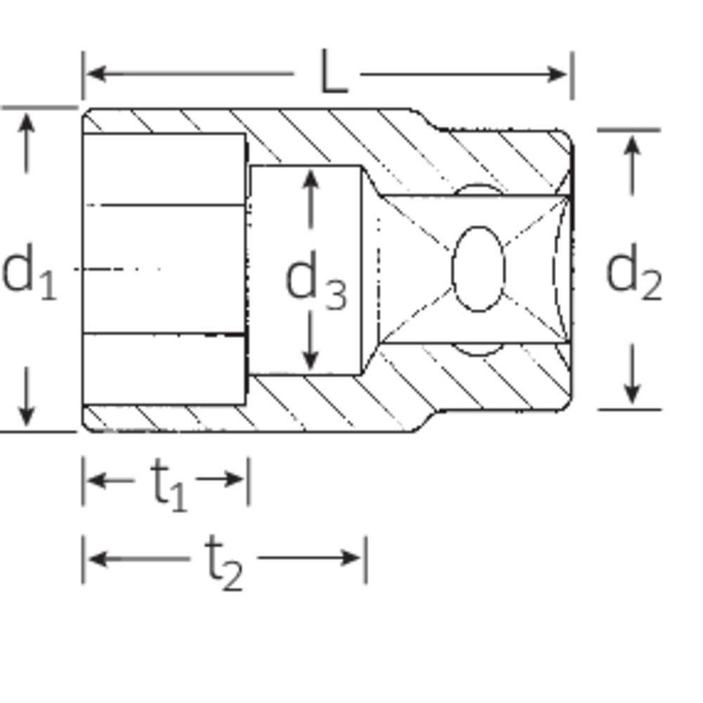 Stahlwille Steckschlüssel Steckschlüsseleinsatz 1/2″ 8 mm
