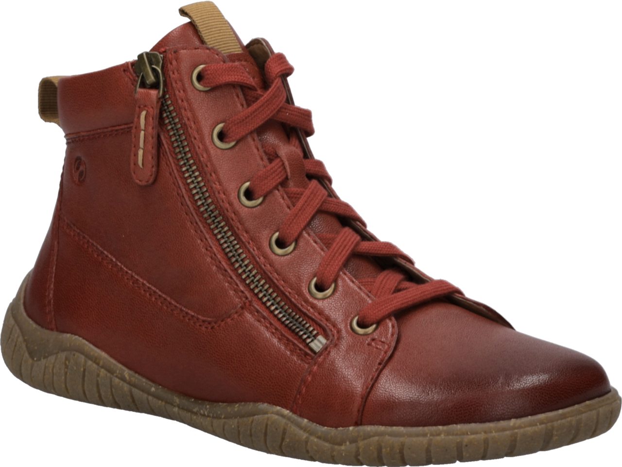 Josef Seibel Wynona 15 Barfußschuh Schnürboots mit zwei Reißverschlüssen, Weite G (weit)