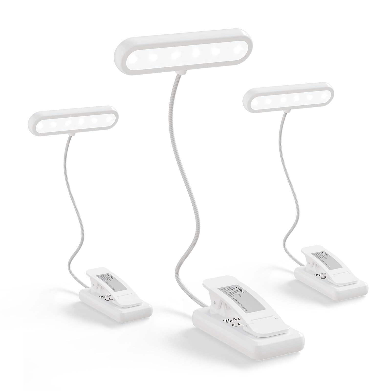 LQWELL LED Schreibtischlampe LED Leselampe Nachttischlampe Leselampe Tisch Buch Klemme im Bett, LED fest integriert, 3 Farbtemperaturen, 10 Helligkeitsstufen, stufenlos dimmbar, 360° flexibles Buchlicht, Für Kinder und Buchliebhaber, ideal für Büro, Schlafzimmer.