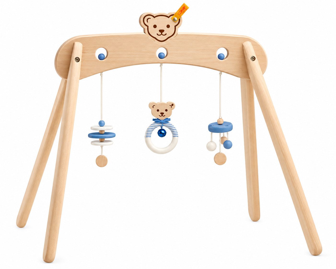 Schmidt Spiele Spielbogen Spieltrapez Steiff Selecta, Massivholz, 59cm, blau