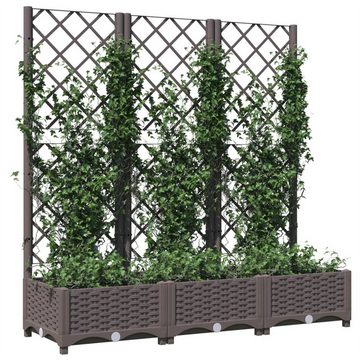 DOTMALL Pflanzkübel Gartenpflanzgefäß mit Spalier Dunkelgrau 120 x 40 x 136 cm PP