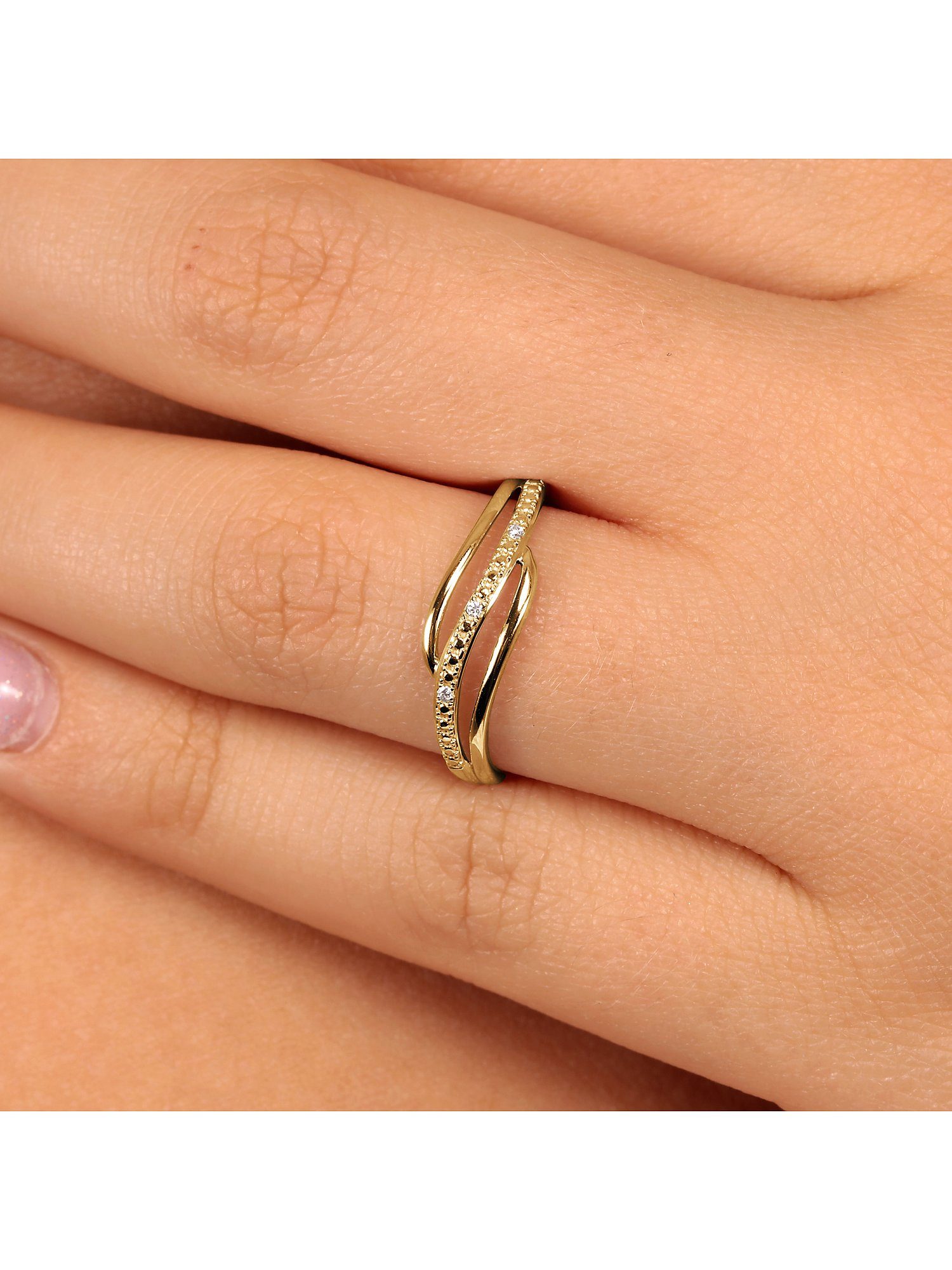 CHRIST Diamantring CHRIST Damen-Damenring 375er Gelbgold 3 Diamant günstig online kaufen