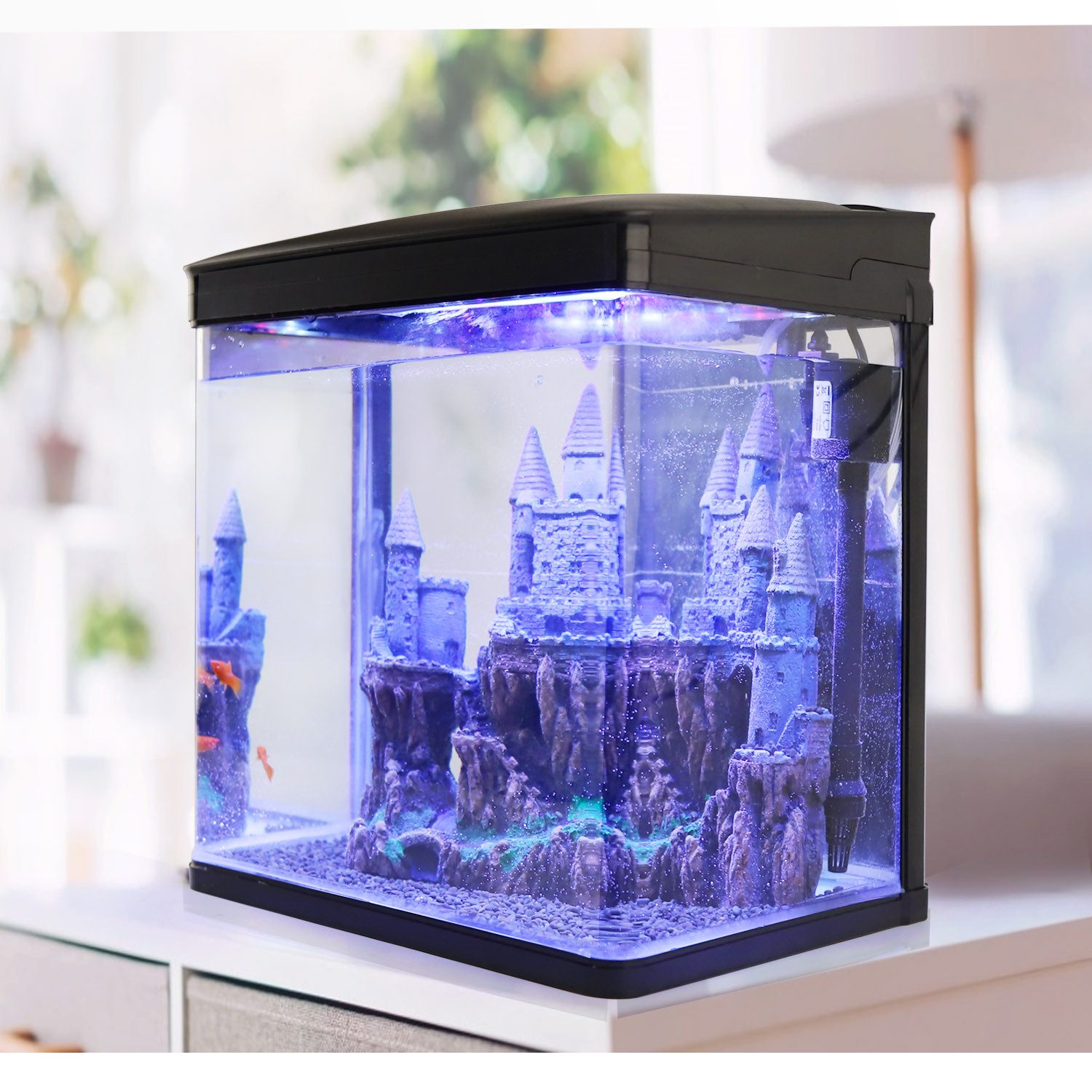 nobleza Aquarien-Set Mini Aquarium Komplettset Aquarien-Set 7L L23*W16*H27.5cm