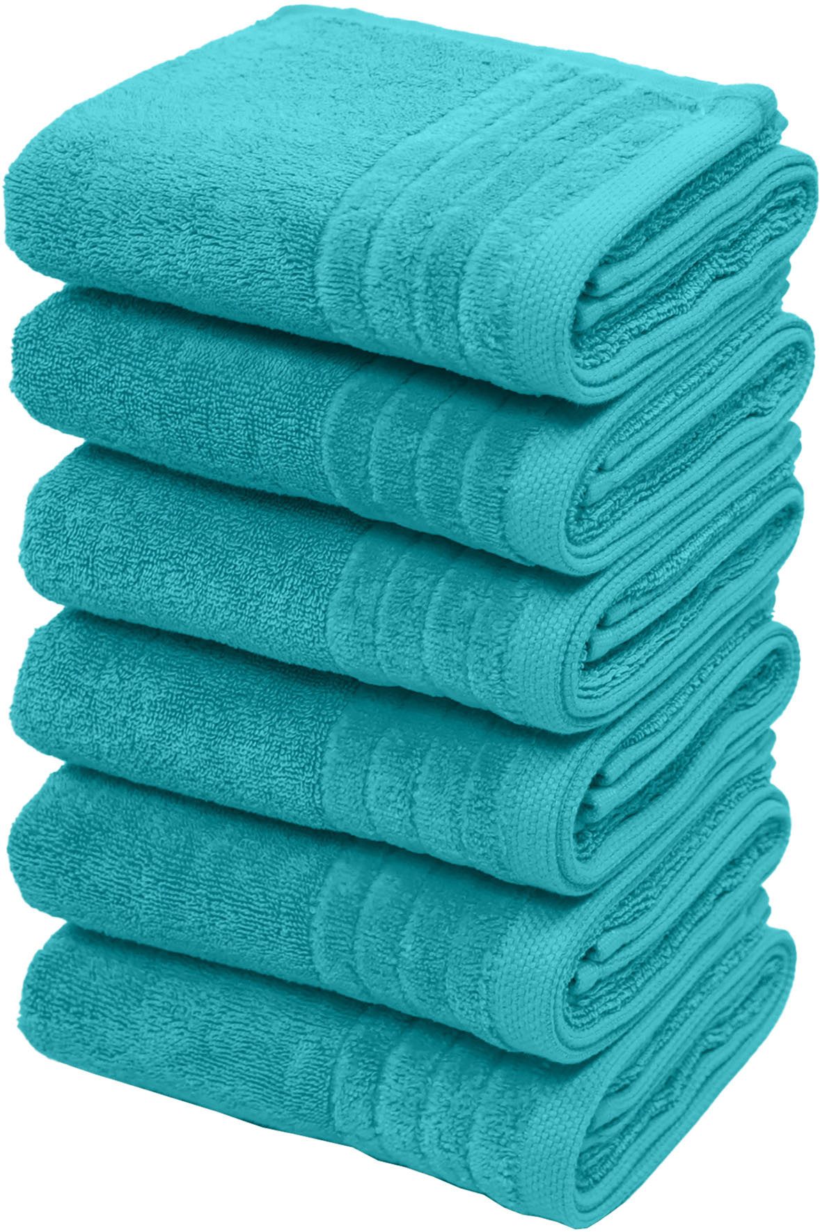 my home Handtücher Sanremo Premium, Premium Handtücher, 600 gr/m², 40x70cm, Frottier (Set, 6-St), mit Bordüre, flauschig und weich, Händehandtücher, 5 Jahre Garantie