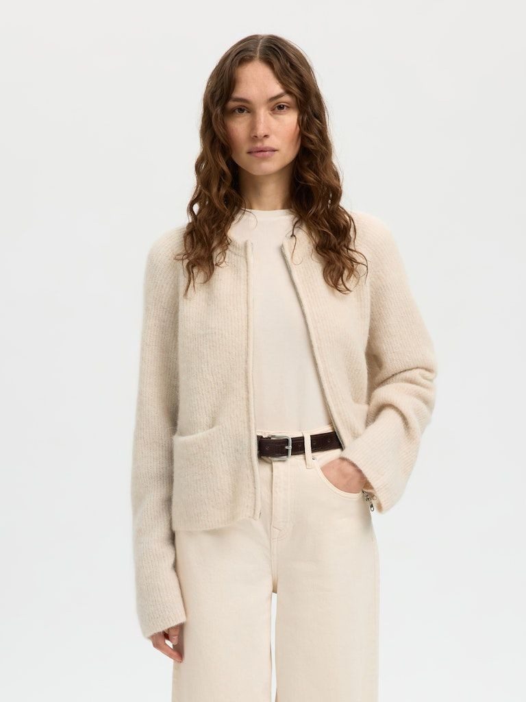 Selected Cardigan SLFSIA RAS KNIT SHORT CARDIGAN